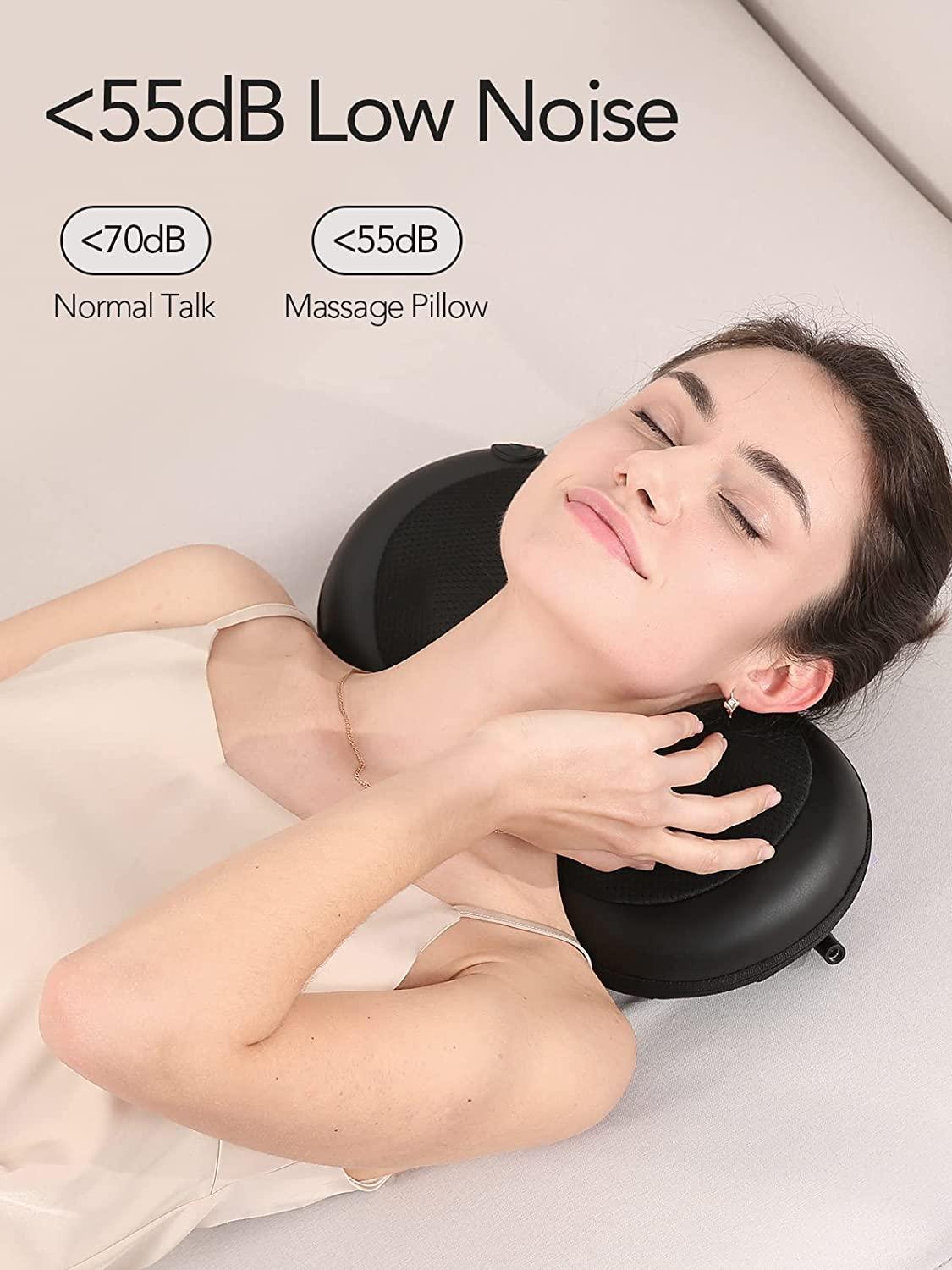 Neck Shoulder Massage with Soothing Heat, Electric Shiatsu Back Massager 3D  Deep Tissue Kneading Massagers for Full Body Muscle Pain Relief Relax,  Christmas Birthday Gift, Black