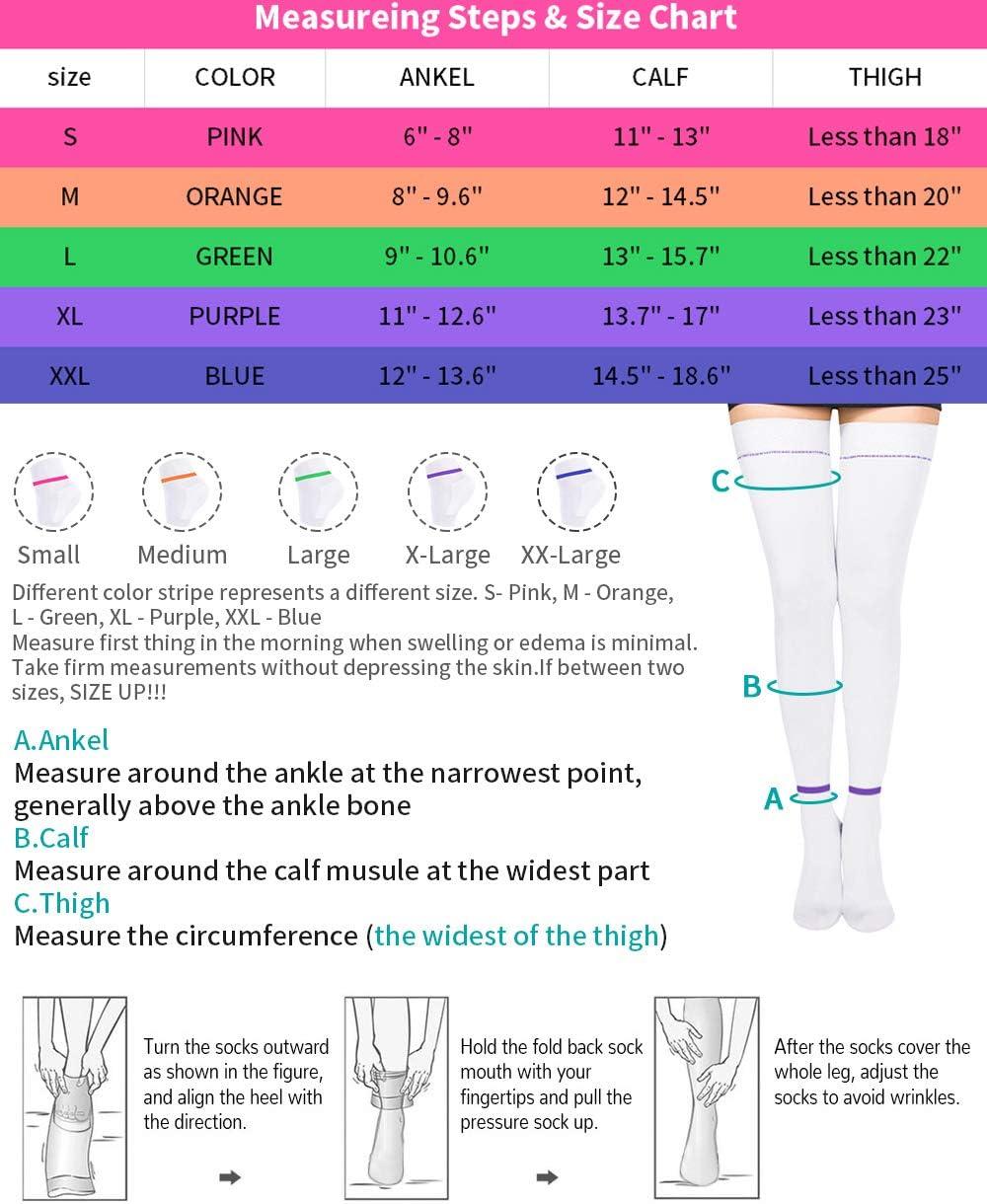 SKYFOXE T.E.D. Anti Embolism Stockings for Women Men Thigh High