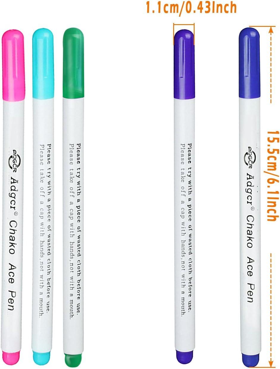 7 Pcs Non-Permanent Marker Pens Water Erasable Fabric Pen Soluble  Embroidery Pen Dressmaker Disappearing Ink Pen Auto-Vanishing Pen for Cloth  Sewing