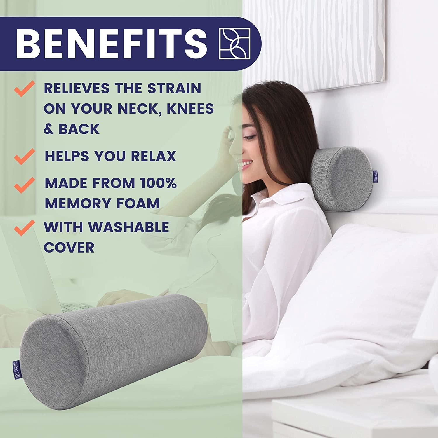 Lumbar Support Pillow, Detachable Washable Soft Sponge Lumbar Roll