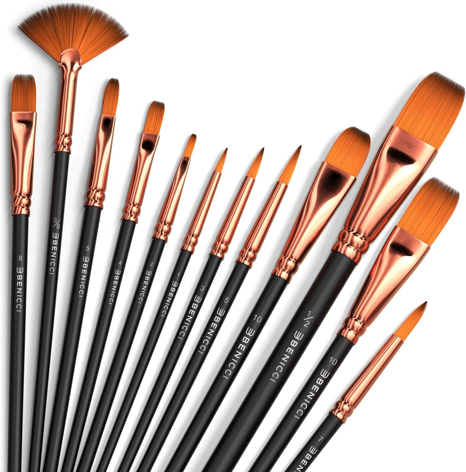 Professional Paint Brushes Set - Paint Brush with Oil Painting