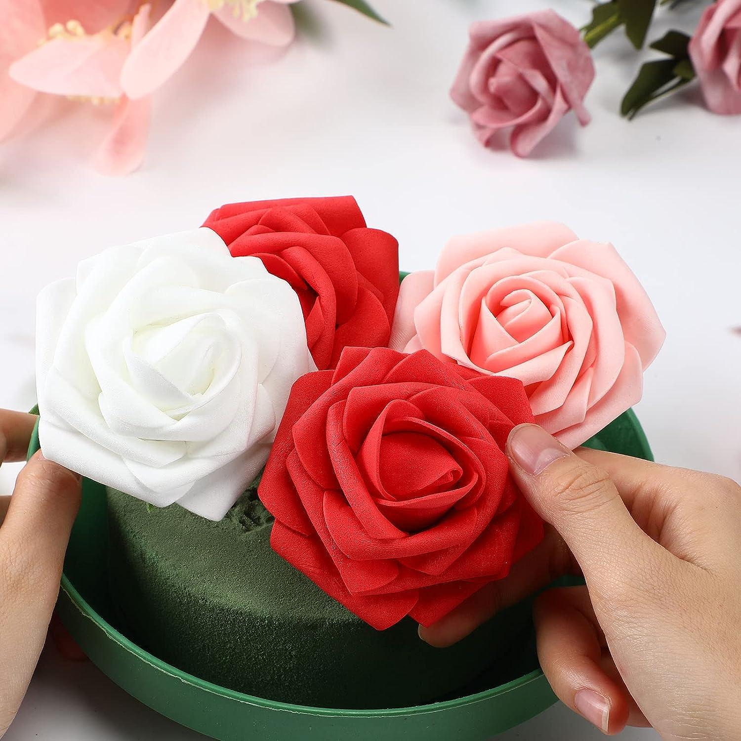 Perthlin 12 Pieces DIY Flower Foam with Bowl Kit 6.5 Inch Large
