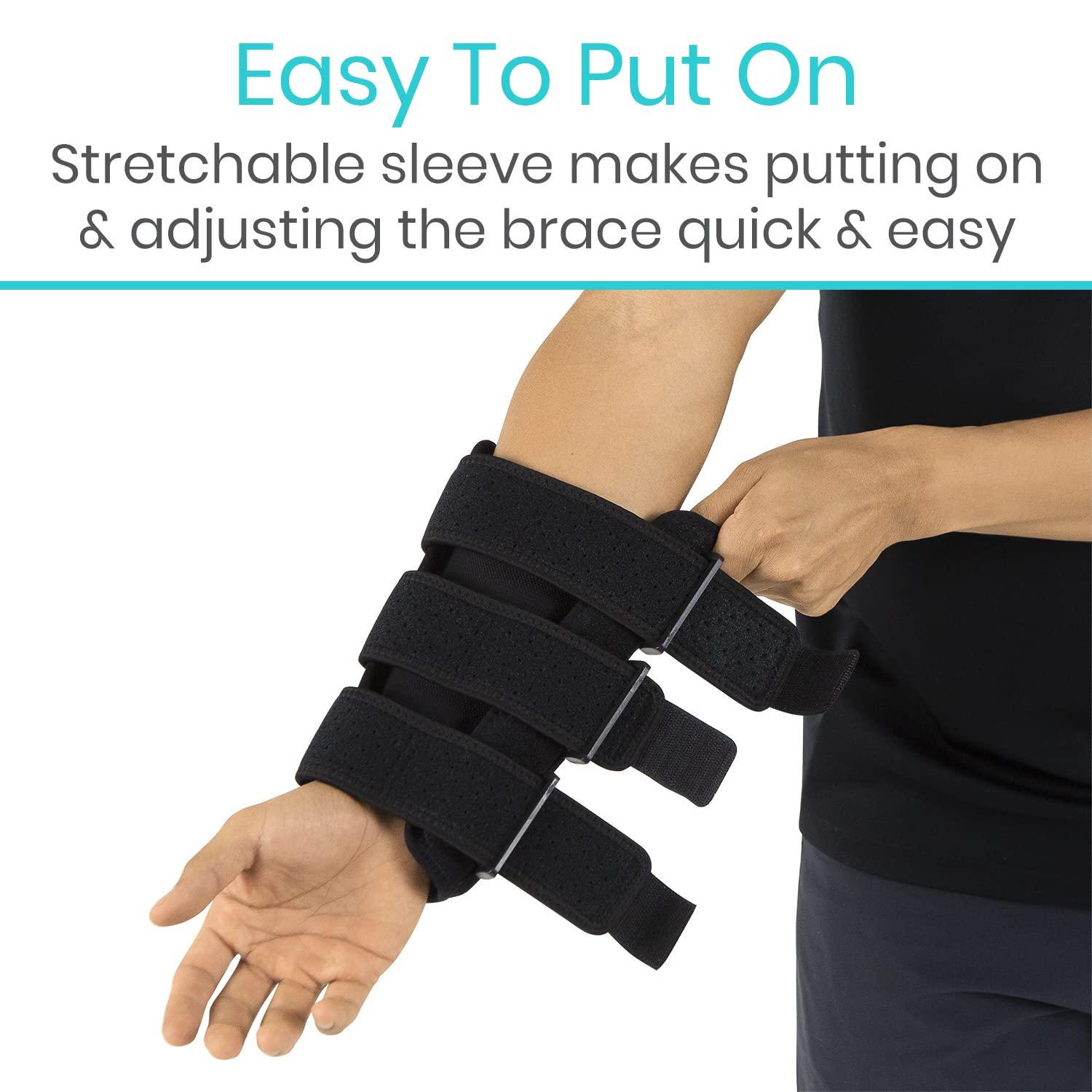 Vive Elbow Splint Brace for Tendonitis, Cubital Tunnel, Sleep Support,  Tennis Elbow - 2 Removeable Splints that Stabilize Joint for Pain Relief -  Arm