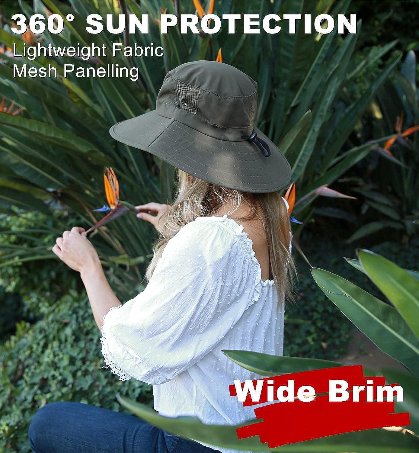 Solaris Wide Brim Sun Hat UPF 50+ Sun Protection Outdoor Hiking Gardening  Hat for Women and Men Grey