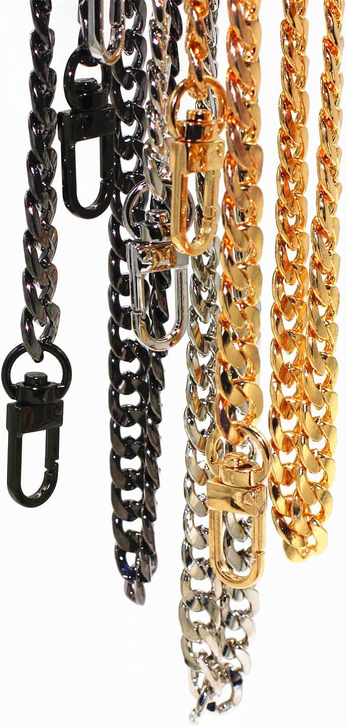 Yuronam 4 Different Sizes Flat Purse Chain Iron Bag Link Chains Shoulder  Straps Chains with Metal Buckles Hook for Replacement, DIY Handbags Crafts,  47.2/31.5/15.7/7.9 Inches(Gold) : : Home & Kitchen