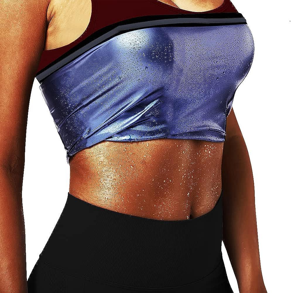 BODYSUNER Waist Trainer Trimmer Sweat Belt Band for Women Lower Belly Fat  Sauna Slimming Belt Suit Workout Blue XXL/3XL
