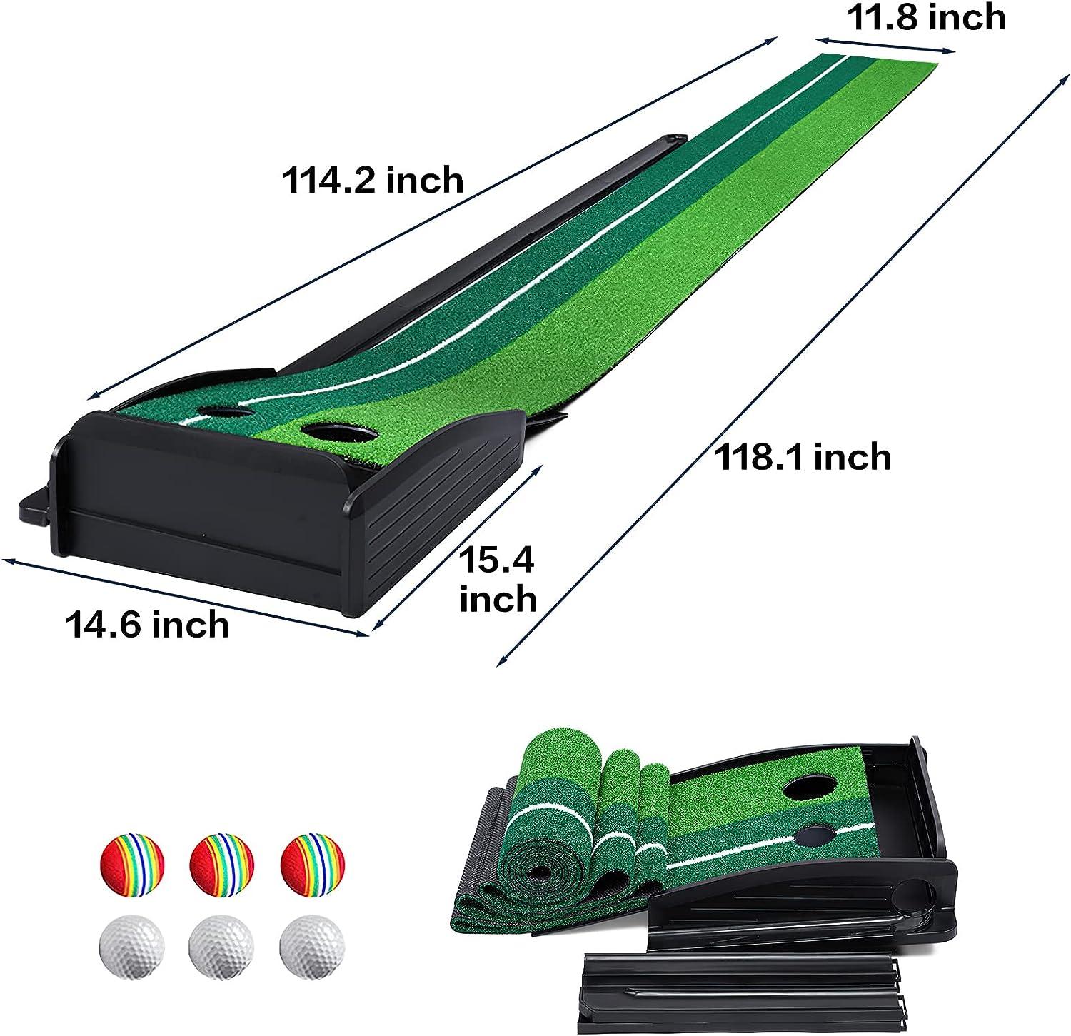  Golf Putting mat Putting Mat for Indoors Putting Green, Mini  Golf, Putting Mat Indoor Golf Matt Putting Green with Automatic Ball Return  for Indoor and Outdoor, Office : Sports 
