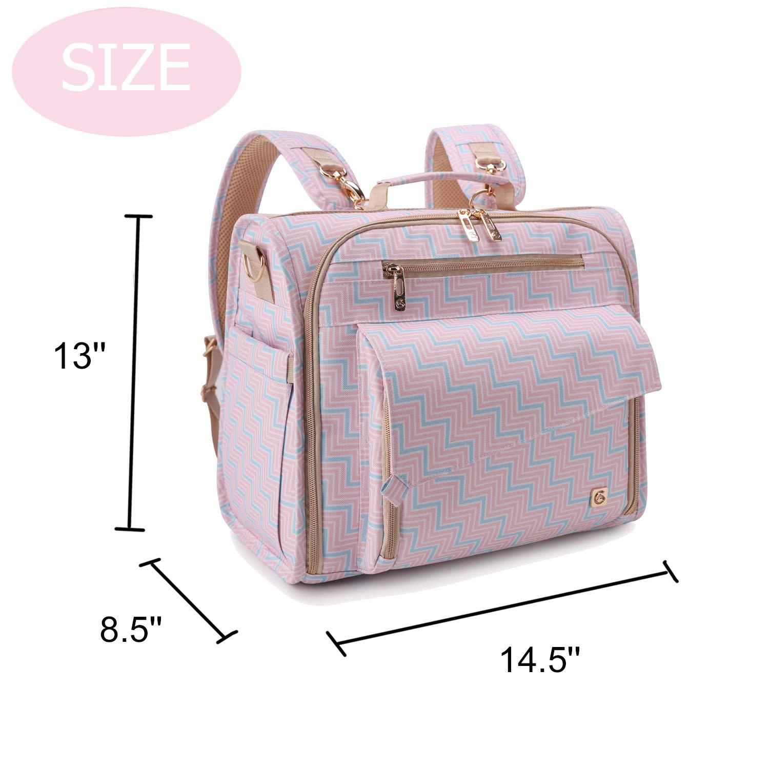 Multi-functional Waterproof Nylon Diaper Bag Backpack For Mom And Baby,  Large Capacity, With Shoulder Straps, Comes With A Urine Pad