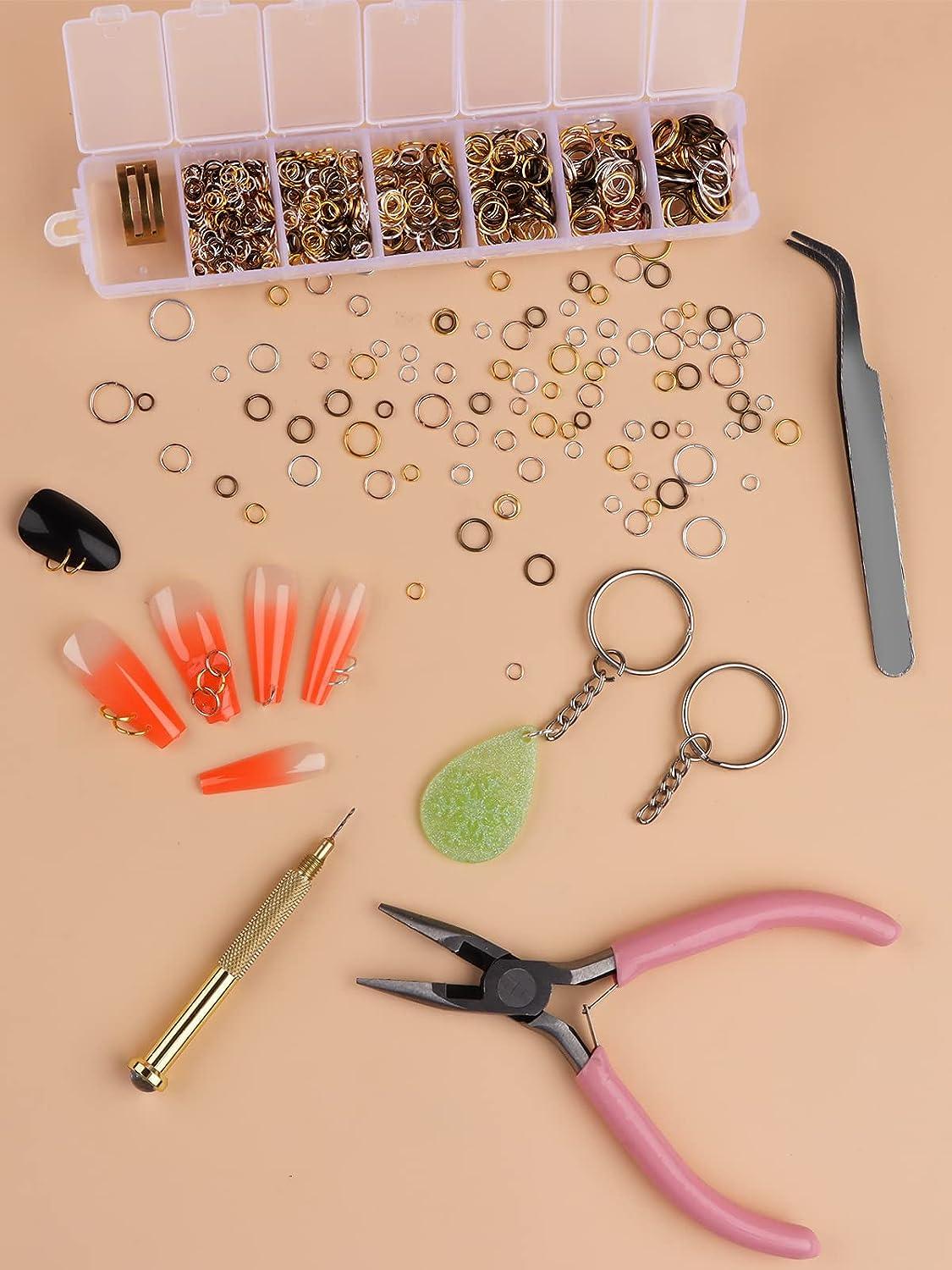 25 Pieces Nail Dangle Charms with Nail Piercing Tool Hand Drill