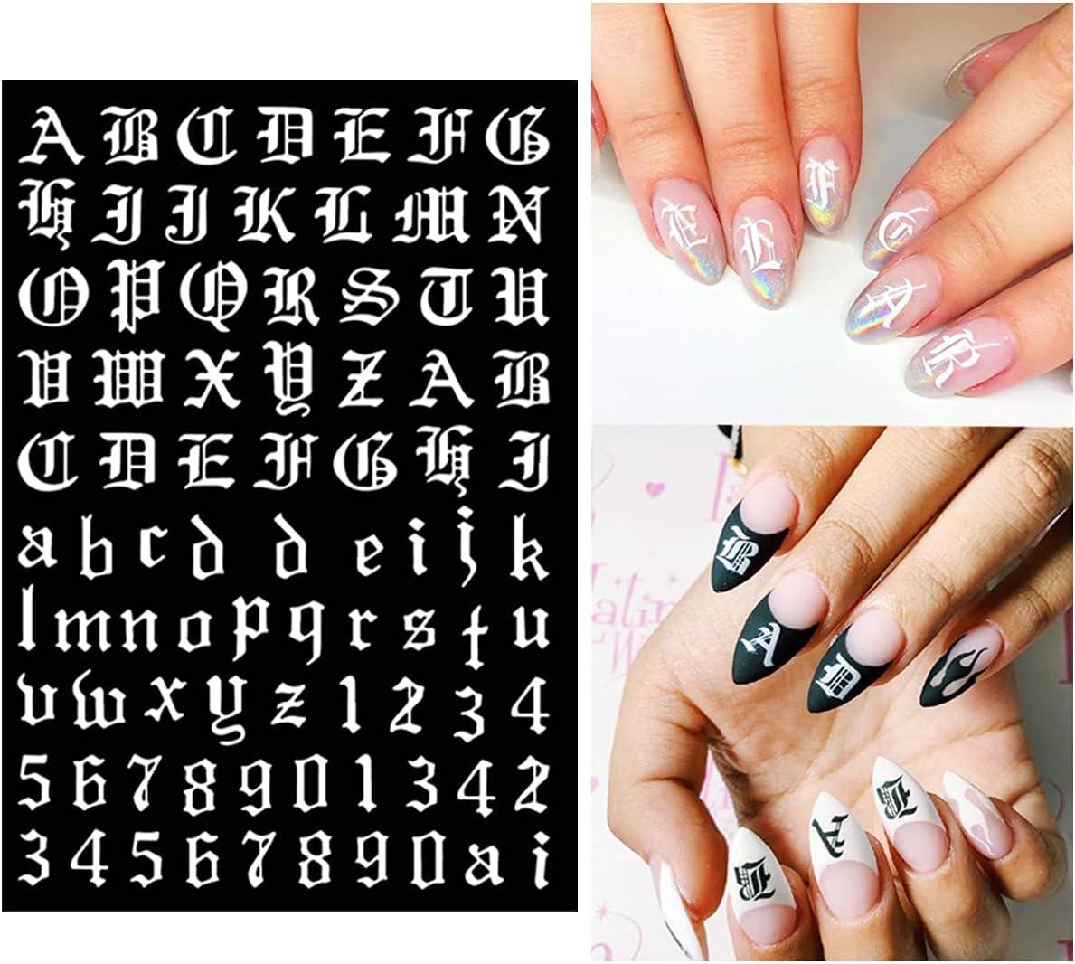 Nail Art Stickers Decals Alphabet English Letters -  Israel