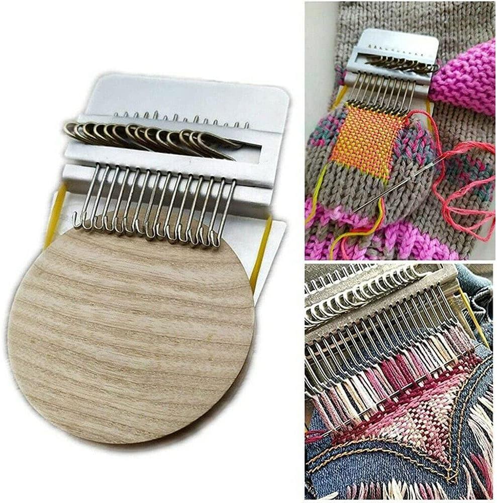 Small Weaving Loom, Loom-Speedweve Type Weave Tool, Wooden Darning Mini  Loom Machine for Beginners, Household Quickly Mending Craft DIY for Jeans