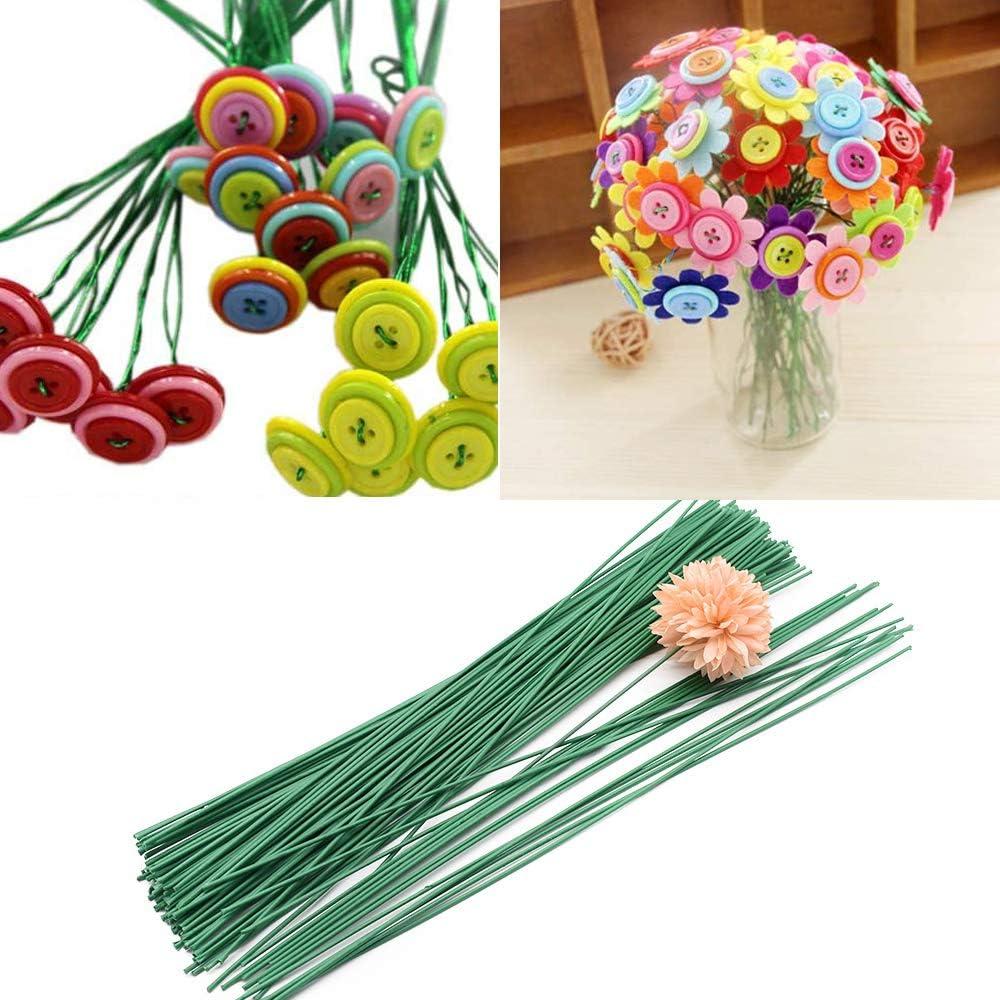 CCINEE 24 Gauge Dark Green Floral Wire Stem for Flower Arrangement Craft  Supply 16 Inch 200PCS 24 Dark Green