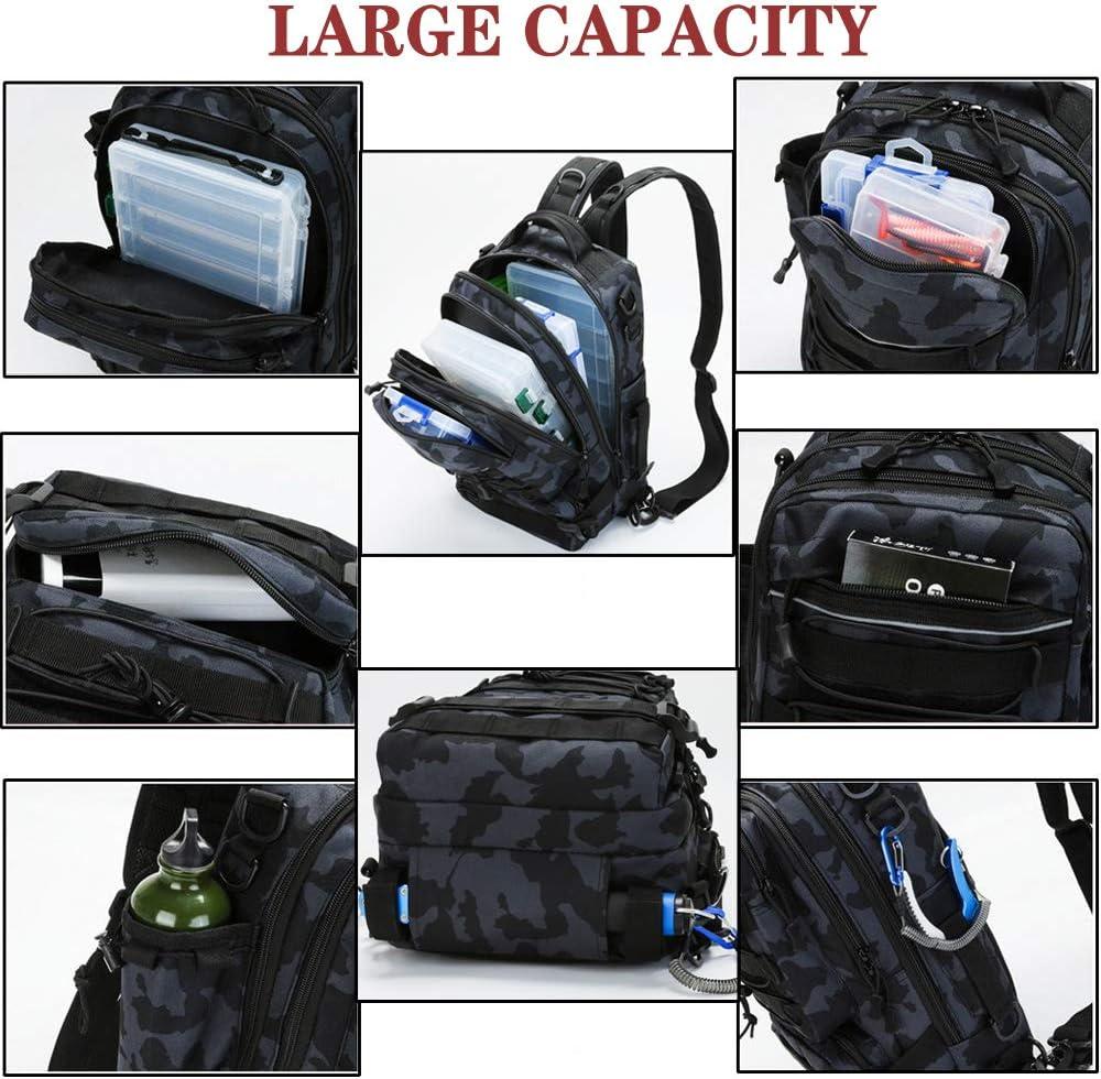 Multifunctional Fishing Tackle Bag Large Capacity Fish Lure Gear StorageBag  Shoulder Crossbody Fishing Backpack