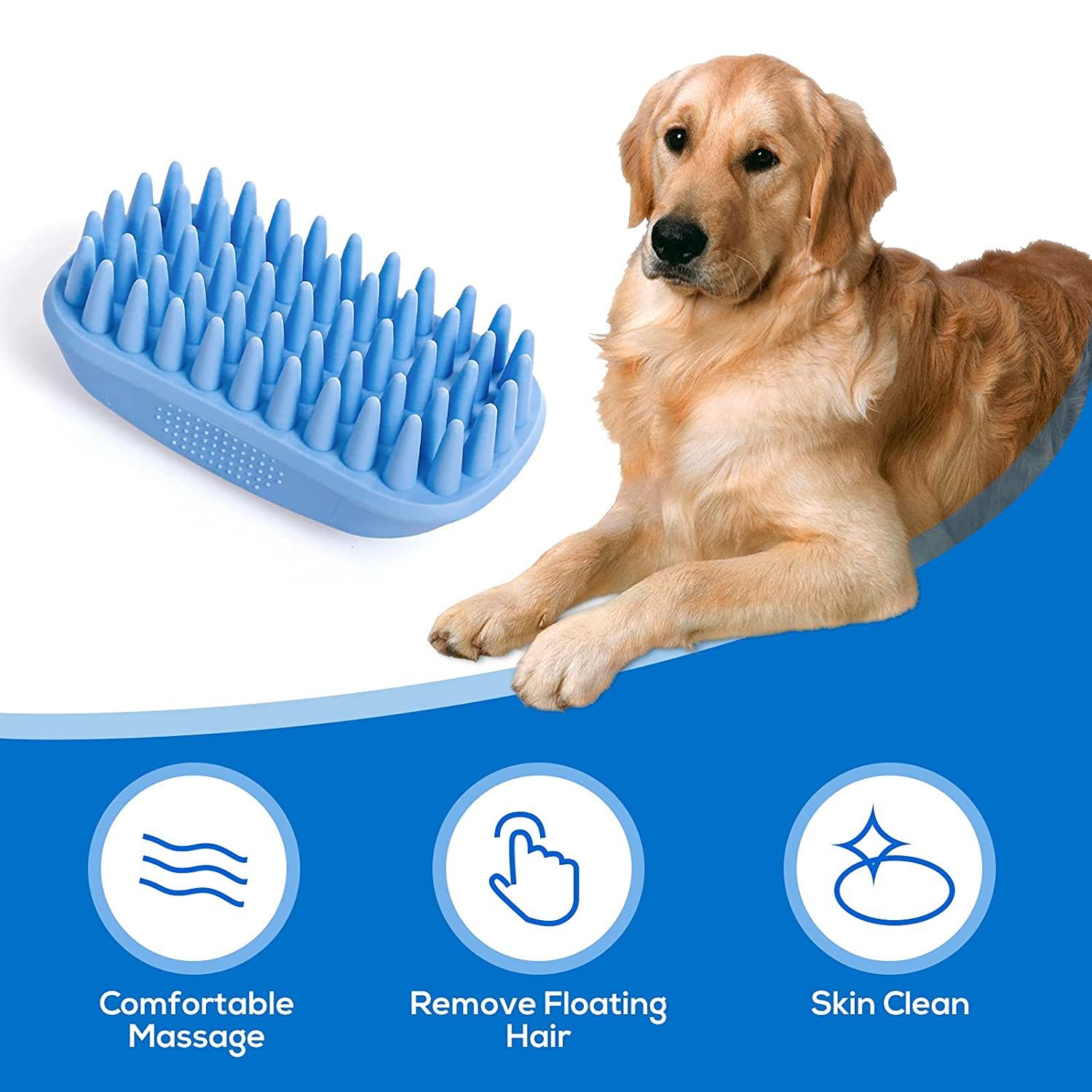 3PCS Dog Bath Brush, Dog Shampoo brush, Dog Scrubber for Bath, Pet-Dog  Bath Massage Brush Scrubber