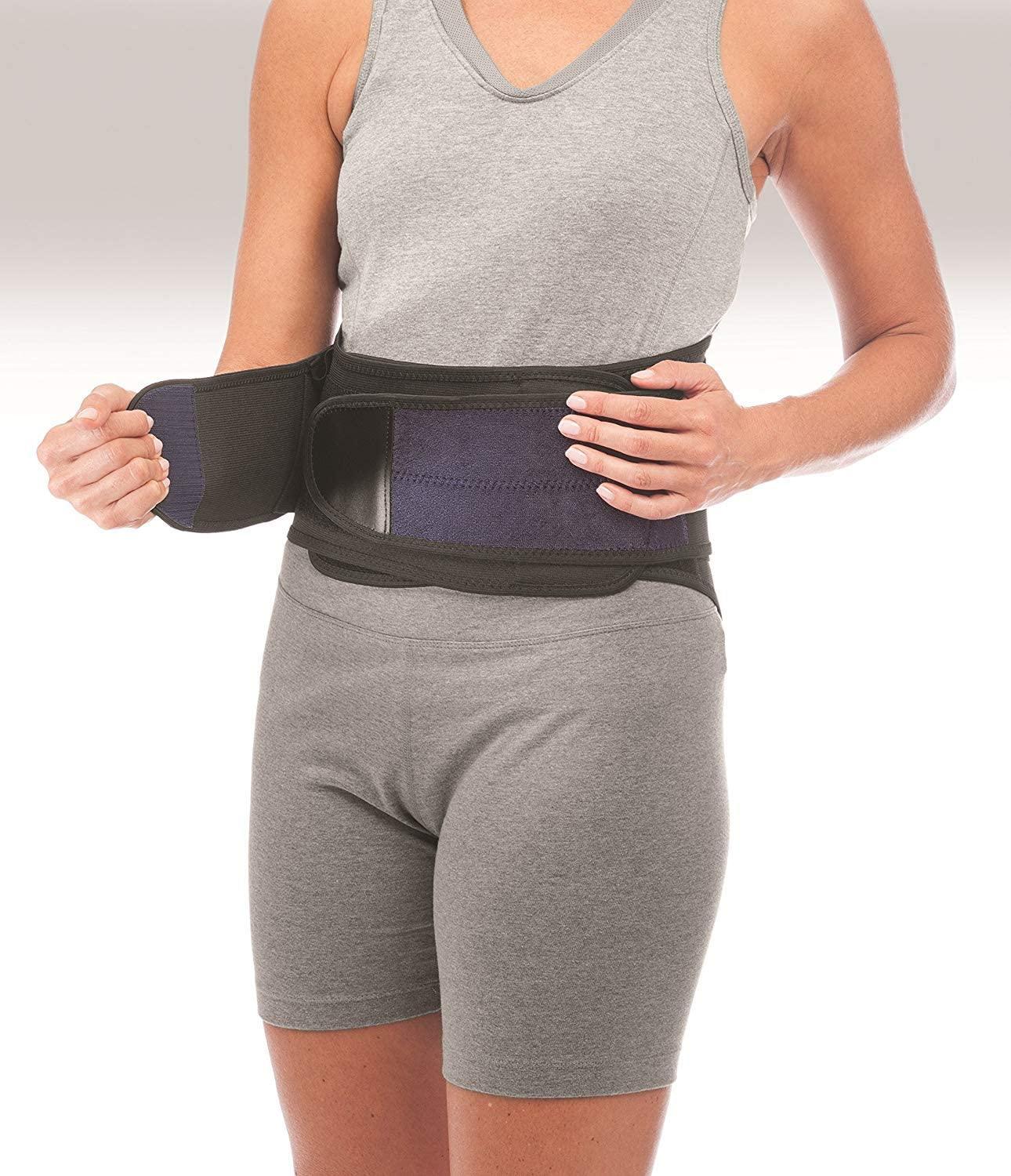 GetUSCart- Mueller 255 Lumbar Support Back Brace with Removable Pad, Black,  Regular(Package May Vary)