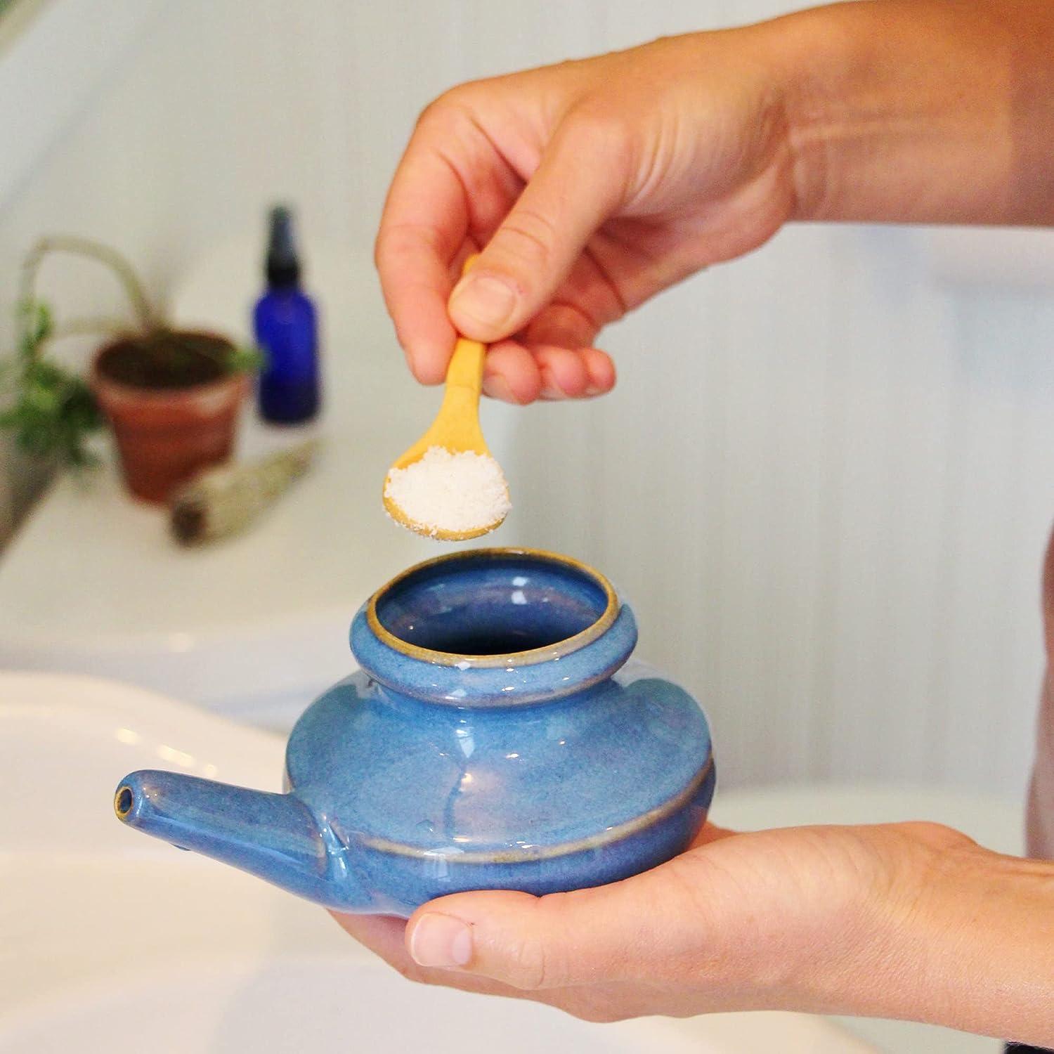 Baraka Handmade Ceramic Neti Pot Assorted Colors 