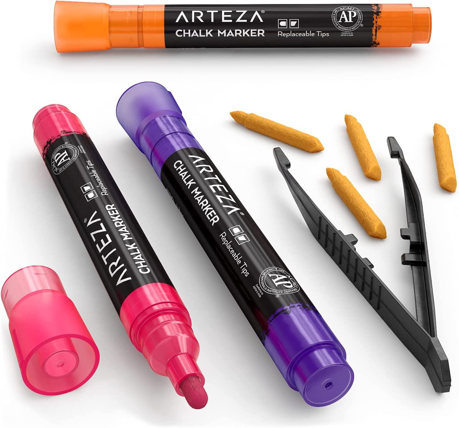 Arteza Acrylic Paint Markers, Set of 40 Colors, Long Lasting