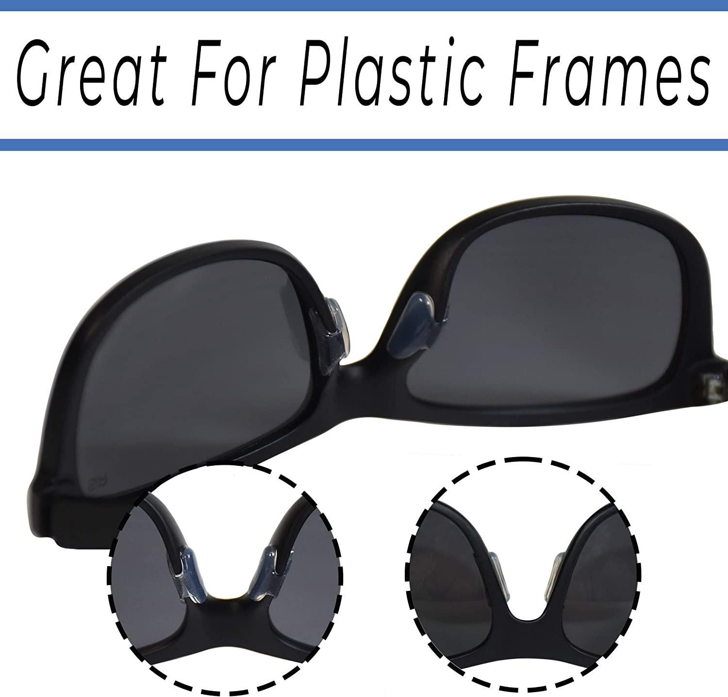  Adhesive Eye Glasses Nose Pads Cushion, Anti Slip Nose Grips  for Glasses with Airbag, Sunglasses Nose Protector, Eyeglasses Nose Bridge  Pads for Plastic Frames (6Pairs, White) : Health & Household