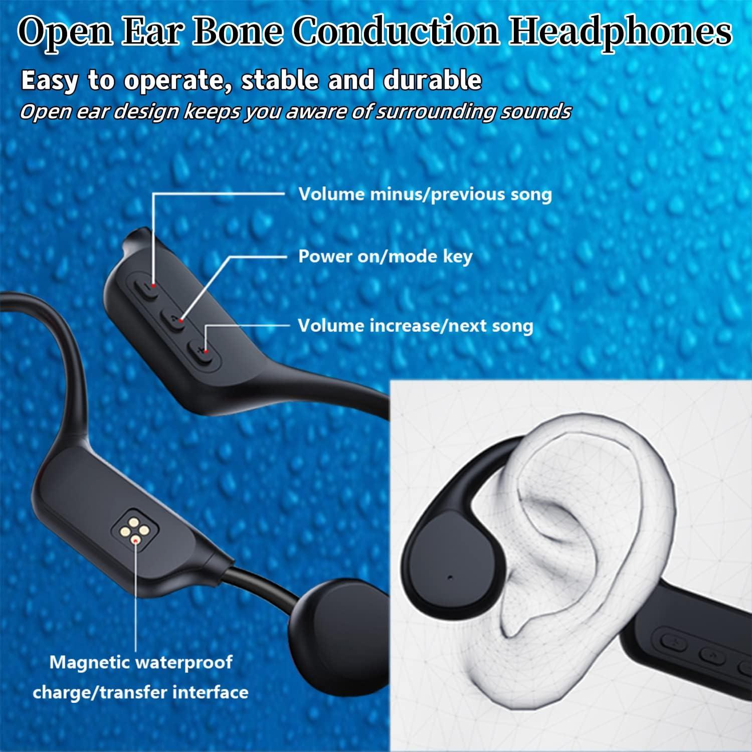 Bone Conduction Headphones - IPX8 Waterproof Swimming Headphones