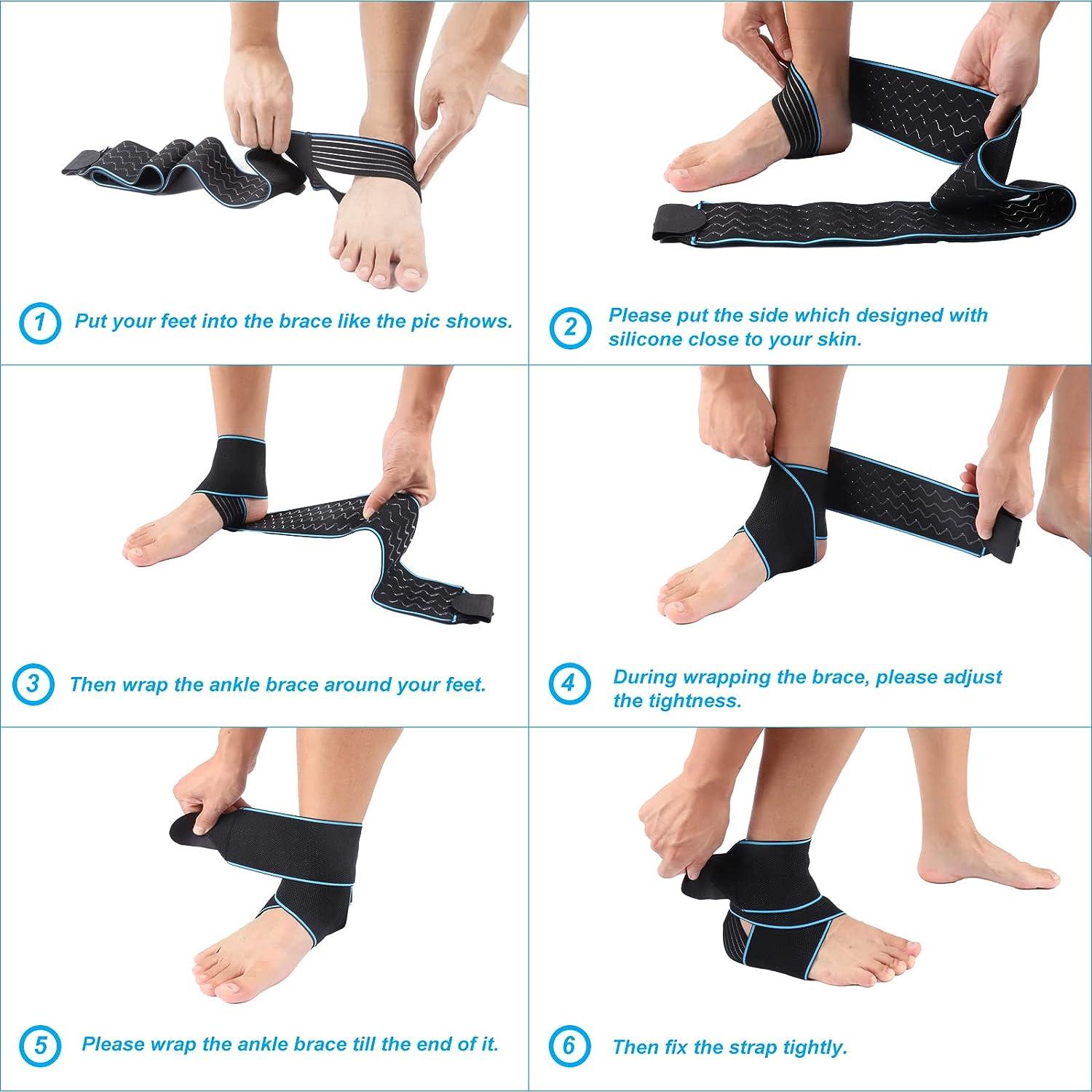 Ankle Brace Wrap - Unisex - Compression Ankle Support - Adjustable