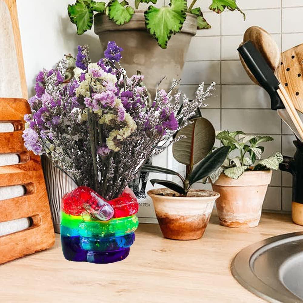2pcs Trinket Container Mold Silicone Flower Ring Holder Resin Mold