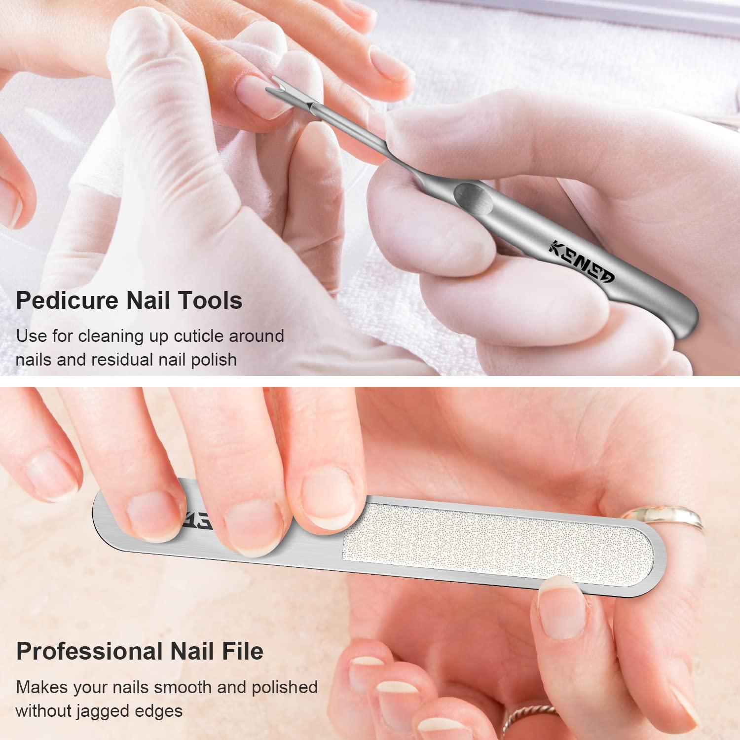 3  Straight Edge Finger Toe Nail Clipper Manicure Pedicure Nail File &  Cleaner