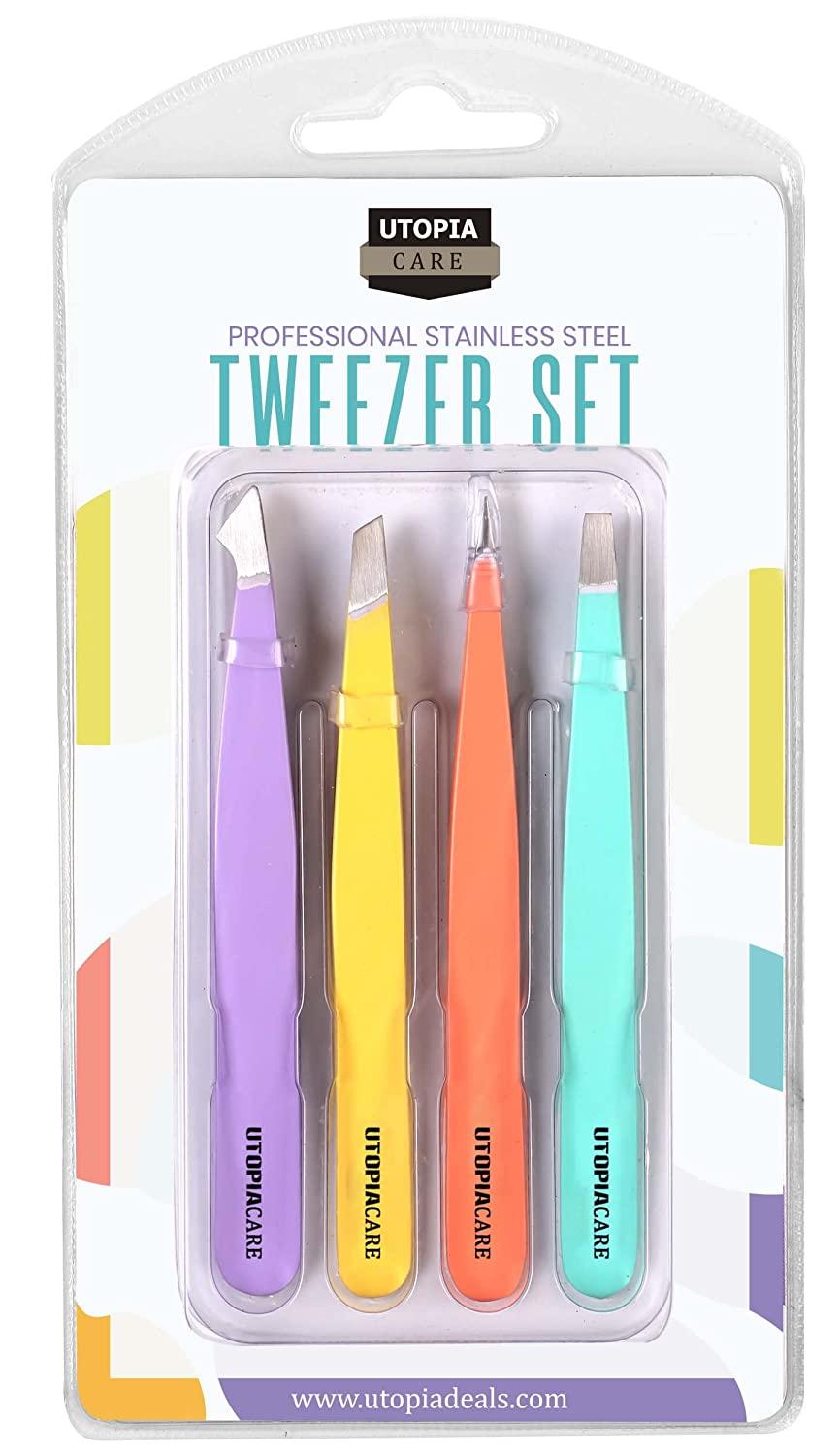 Utopia Care 4 Piece Professional Stainless Steel Tweezers Set - Health &  Beauty Items - Los Angeles, California, Facebook Marketplace