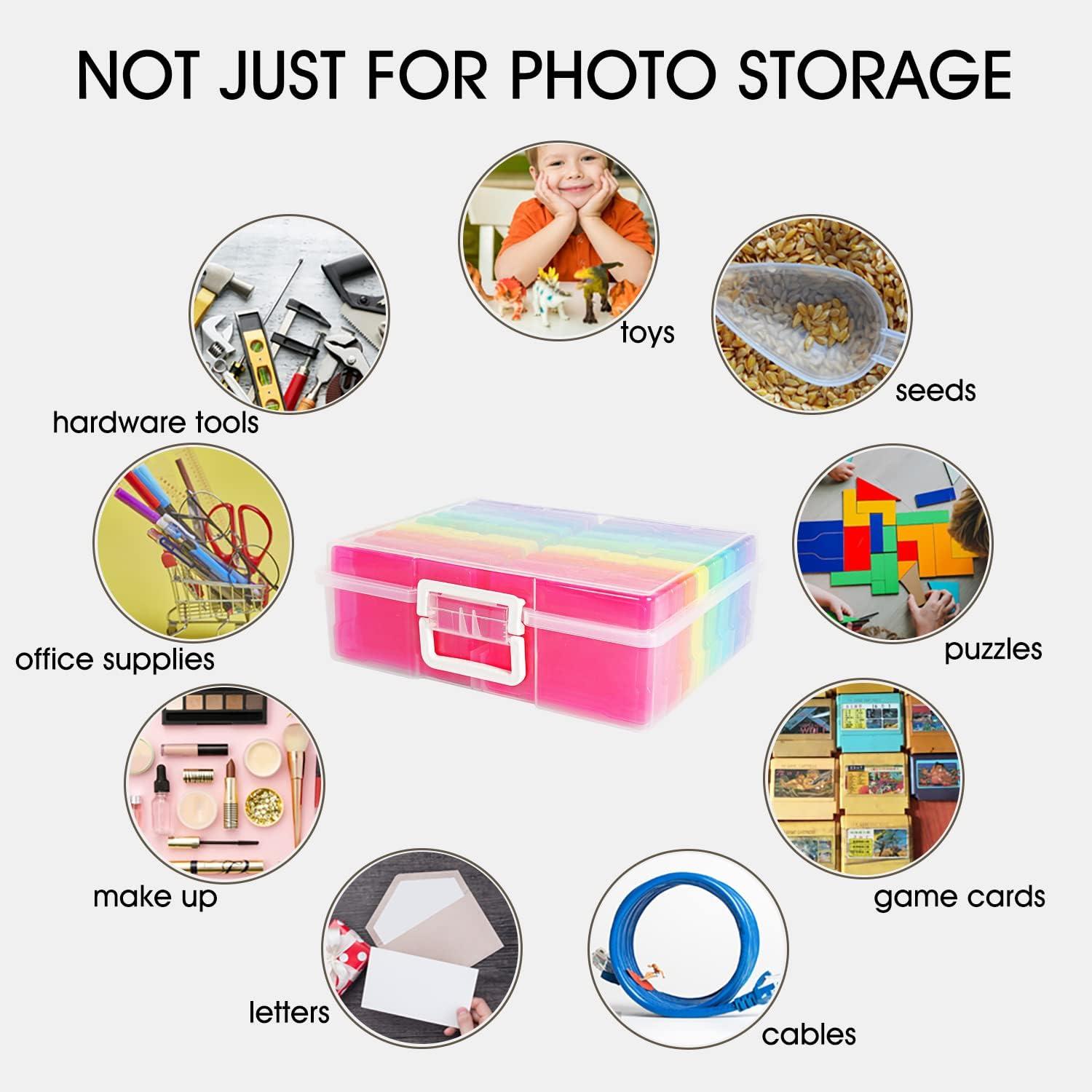 Photo Storage Box for 1600 Pictures Color Organizer Acid-Free Cases Keeper  Pics