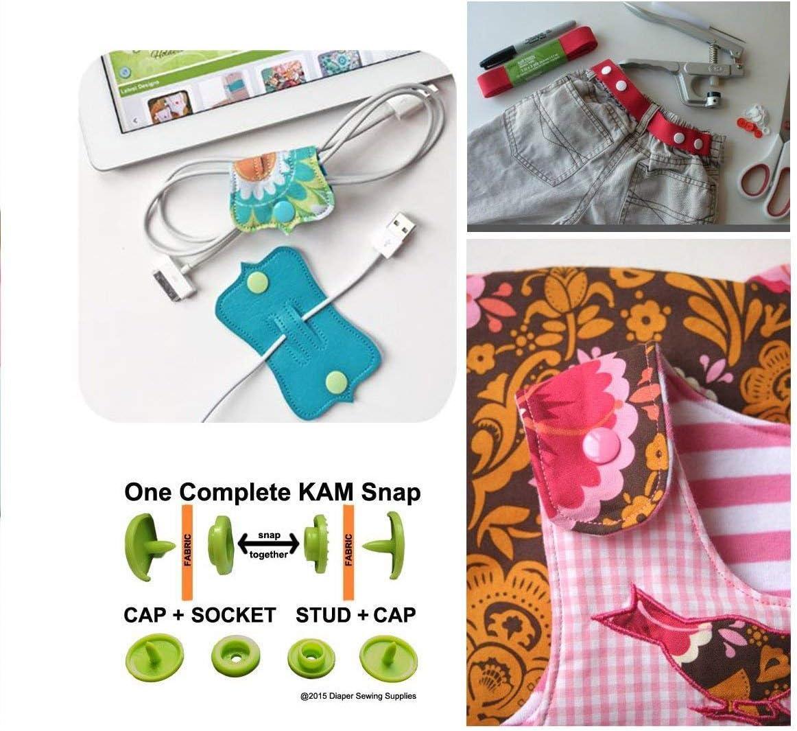 Original KAM Snaps Starter Fasteners Kit -360pcs KAMsnaps Size 20 + Snap  Pliers for Crafts Clothing