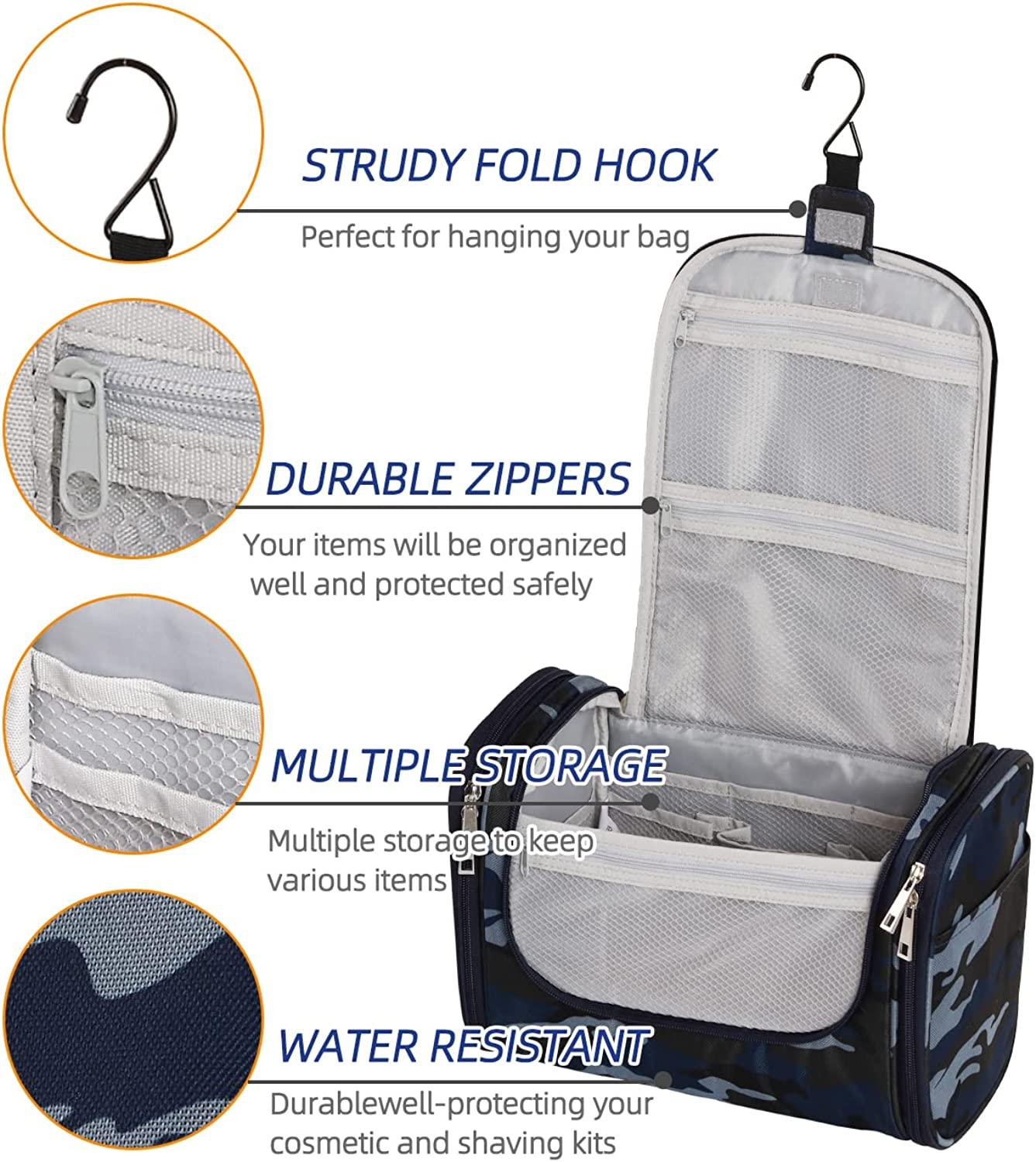 GetUSCart- Toiletry Bag for Men Hanging Dopp Kit Water Resistant