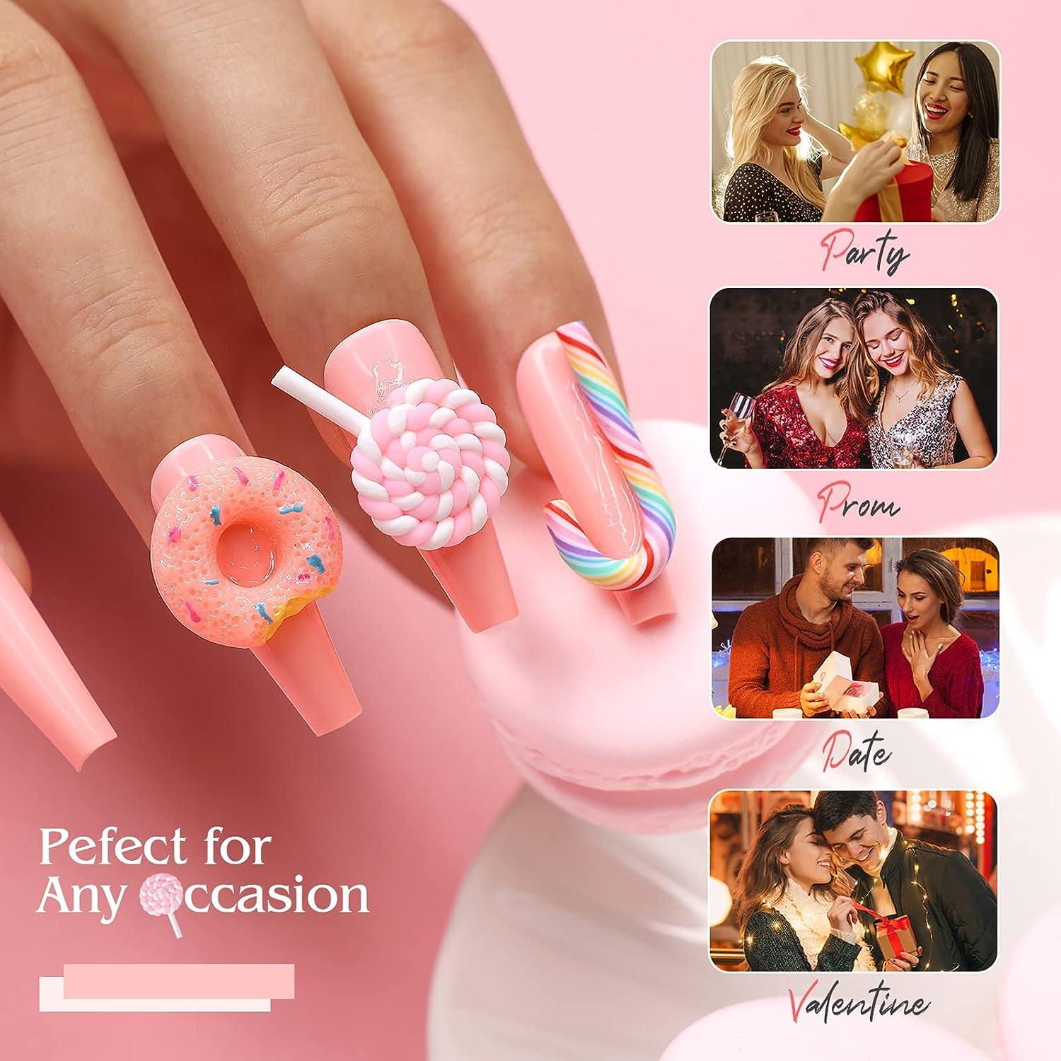 Set 24 pcs Nail sticker 3D fashion design multicolor for nail