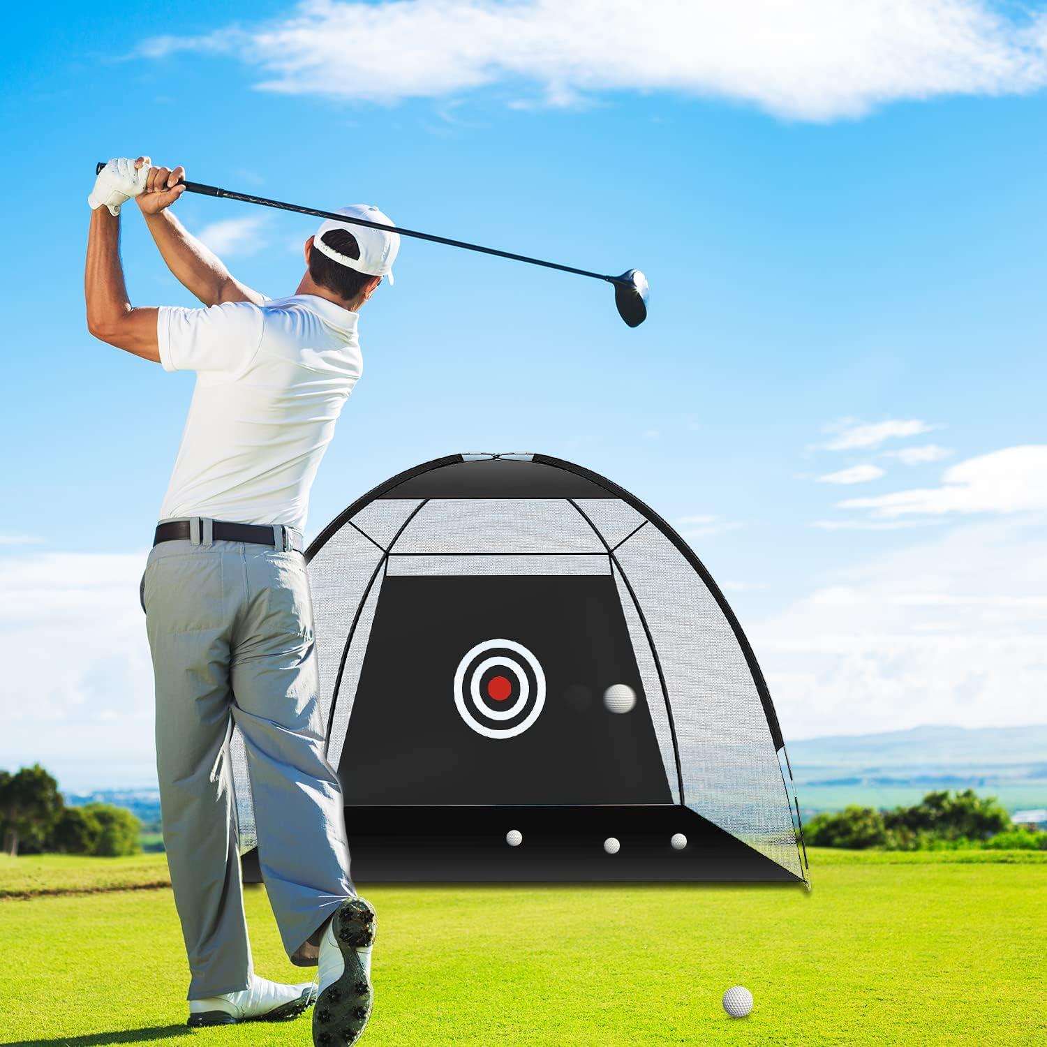 Golf Net, 10x7ft Golf Practice Net Backyard Driving, Golf Driving Range,  Golf Swing Net, All in 1 Home Golf Hitting Aid Nets with Target/Golf