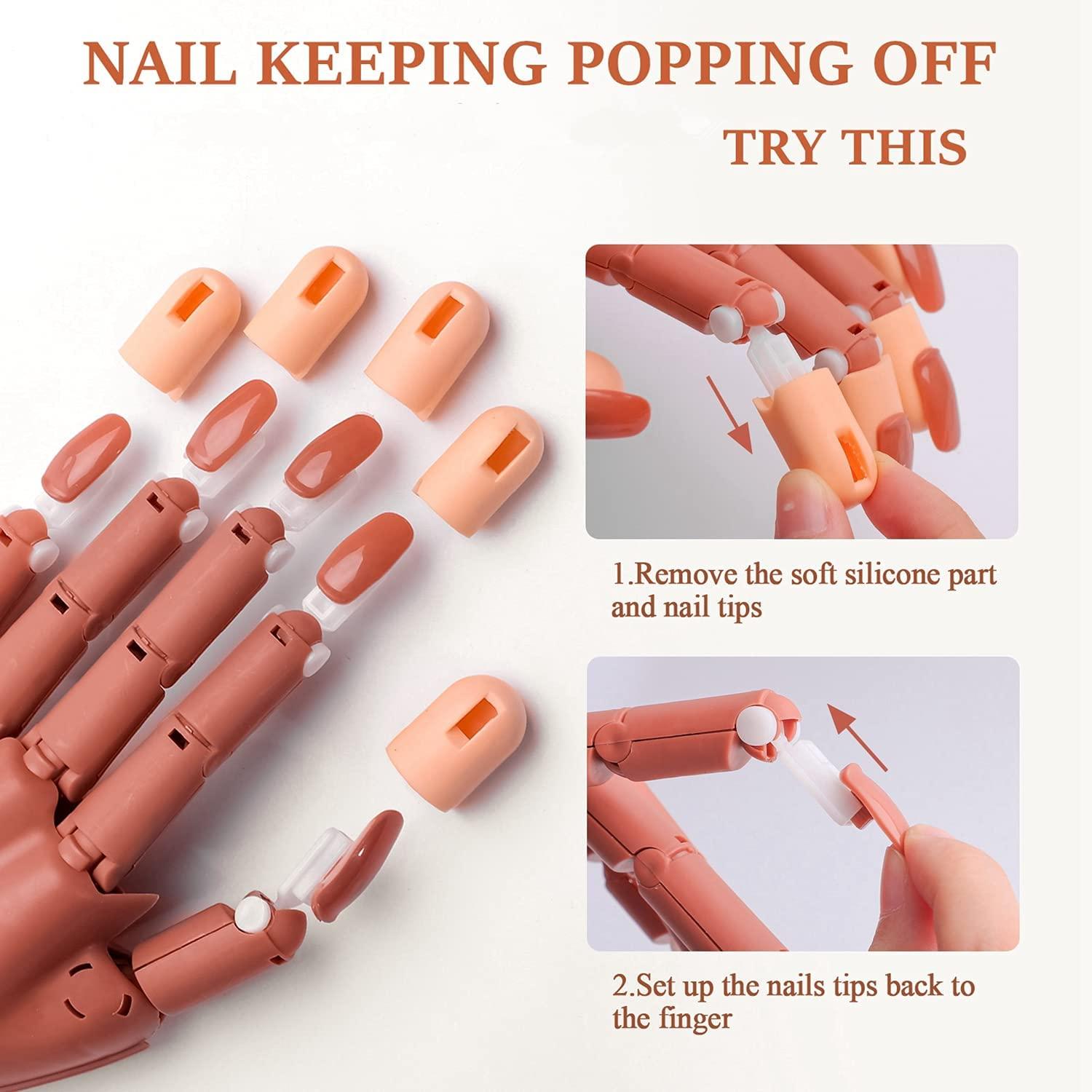 How to apply nail tips on nail trainer