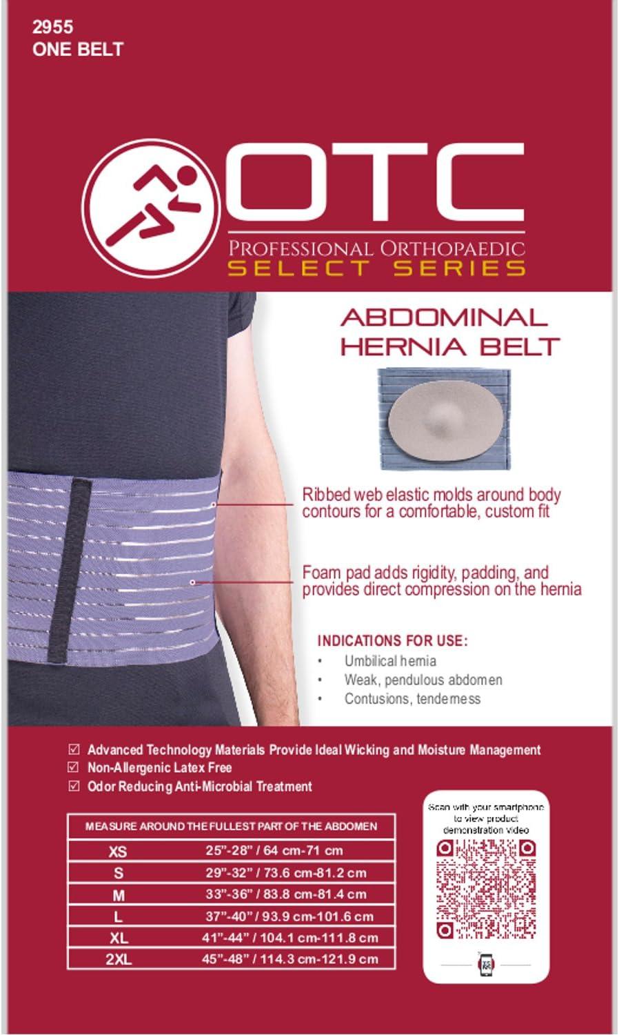 OTC Medium White Inguinal Hernia Belt for Single or Double Hernia