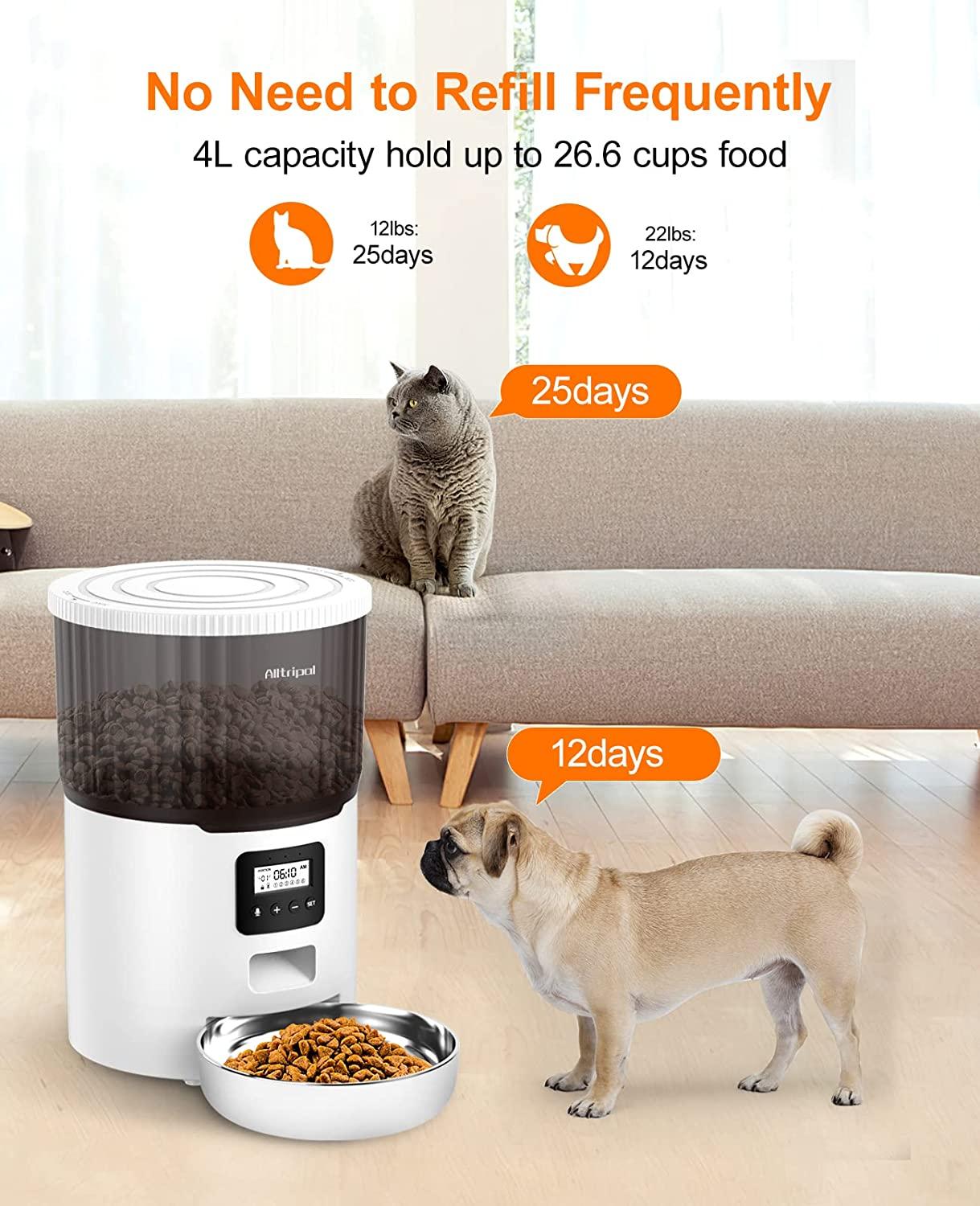 Automatic Cat Feeders with Timer, Cat Feeder Automatic Dog Food