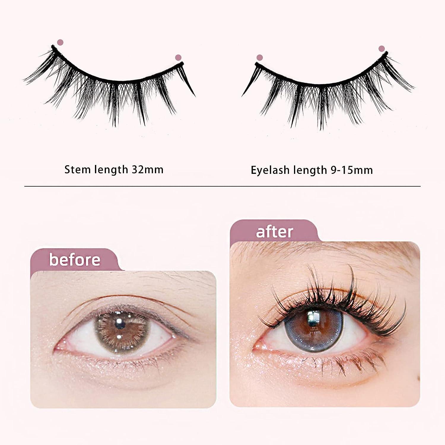 Anime Cosplay Manga Lashes 15mm 3D Wispy Spiky Lashes for Natural Look  Reusable 5 Pairs Fake