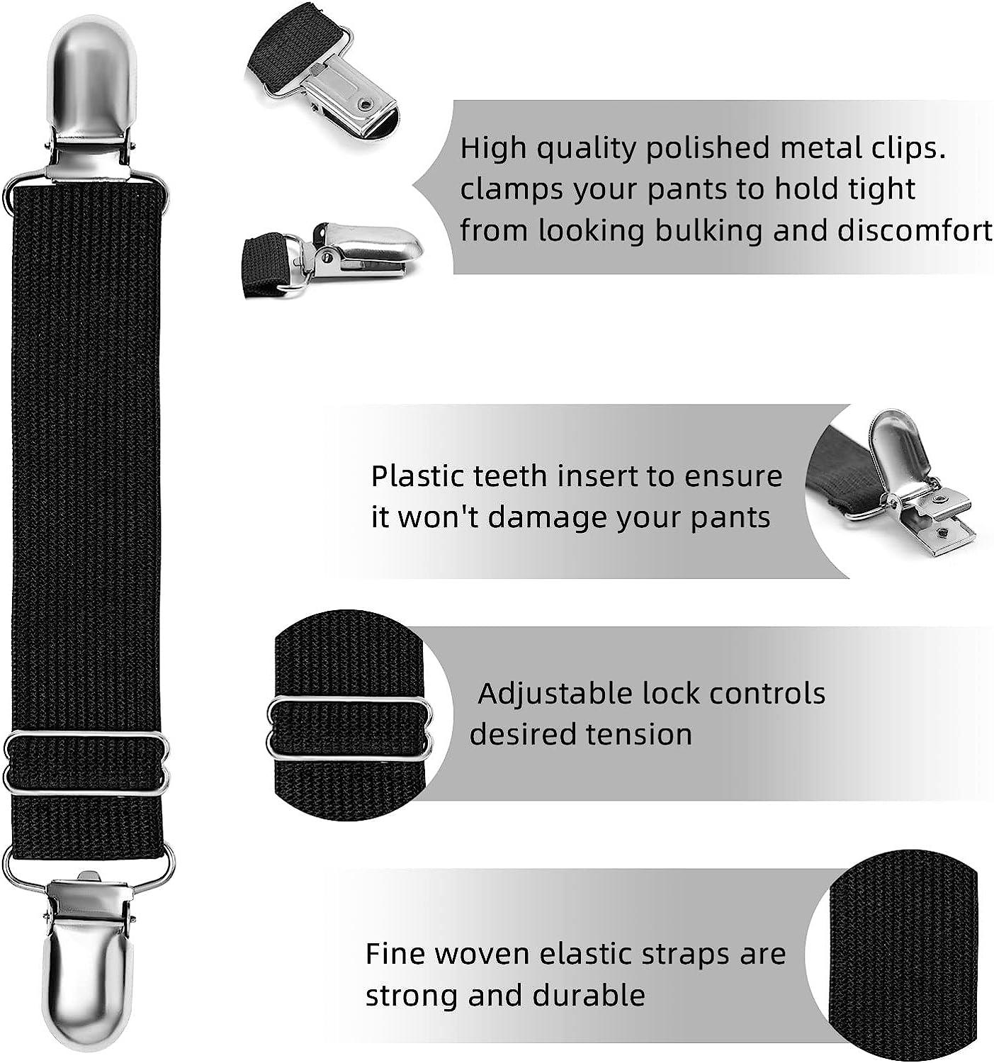 Improved Adjustable Elastic Boot Clips Boot Straps Pant Clips Stirrups Leg  Straps Keeping Your Pants Tucked