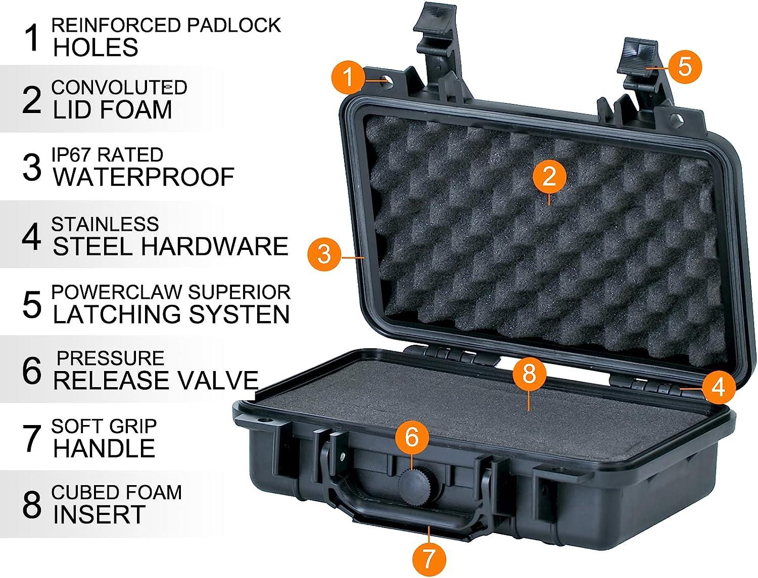 MEIJIA Portable All Weather IP67 Waterproof Protective Hard Case