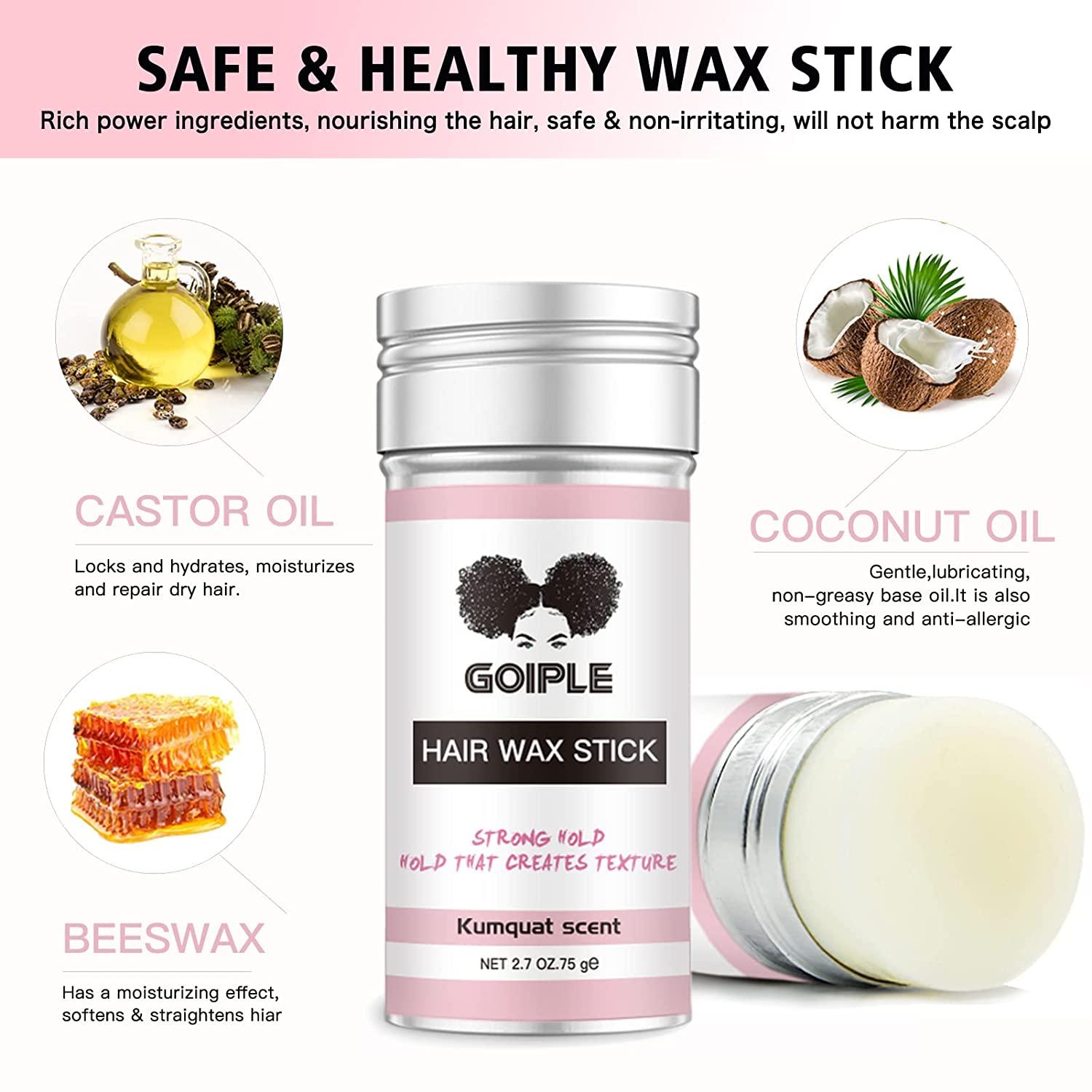 Wax Stick for Hair, Hair Pomade Stick Long-Lasting Styling Wax