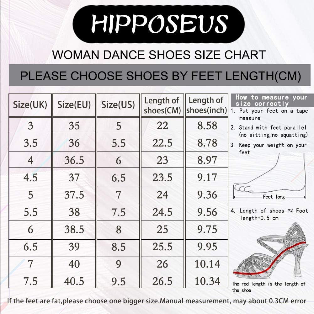 HIPPOSEUS Women's Latin Dance Shoes Professional Ladies Ballroom