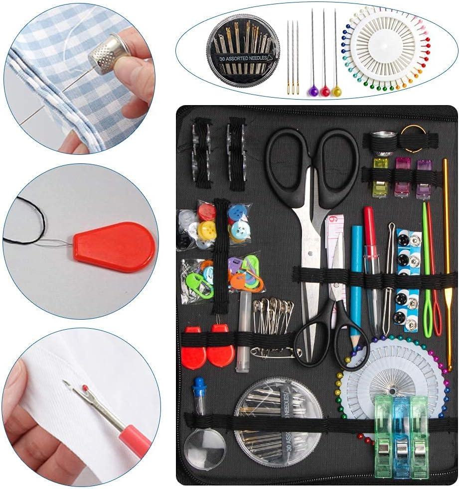 GOANDO Sewing Kit for Adults Needle and Thread Kit for Sewing Upgrade 41 XL  Spools of Thread 206 Pcs Oxford Fabric Case Portable Basic Sewing Repair  Kits for Beginners Traveler Emergency Extra