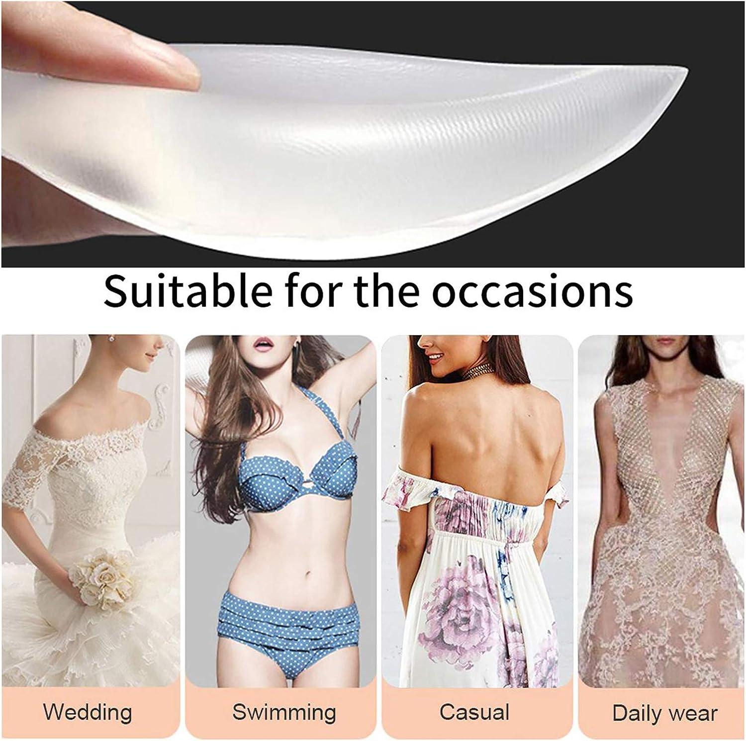 Small Bust Enhancement) One Piece Non-Woven Fabric Surface Silicone Breast  Lift Bra Pad For Wedding Dress