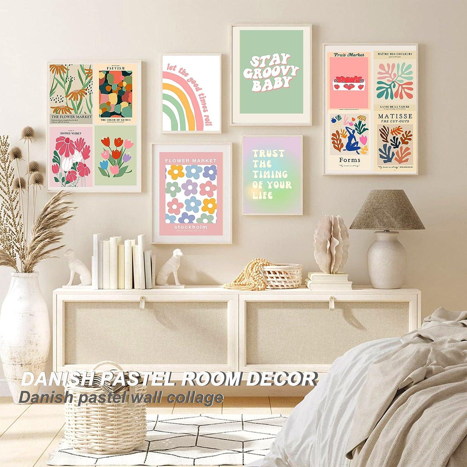 70 Pcs Danish Pastel Room Decor Aestheticfor Cute Decor for Teen Girls  Bedroom
