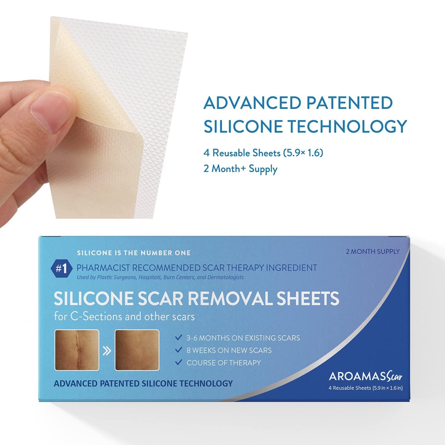 Silicone Scar Pad Transparent 4” X 4” (3 PCS)