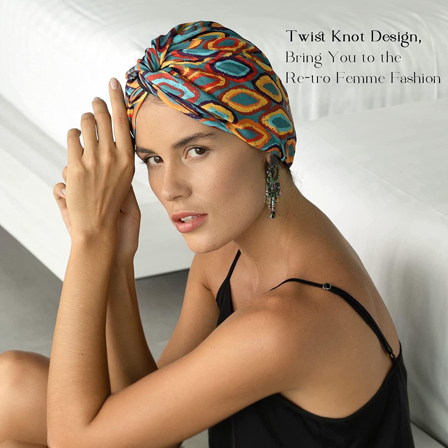 Africain Designer Bonnets Women re-Tied Turban Knot Beanie
