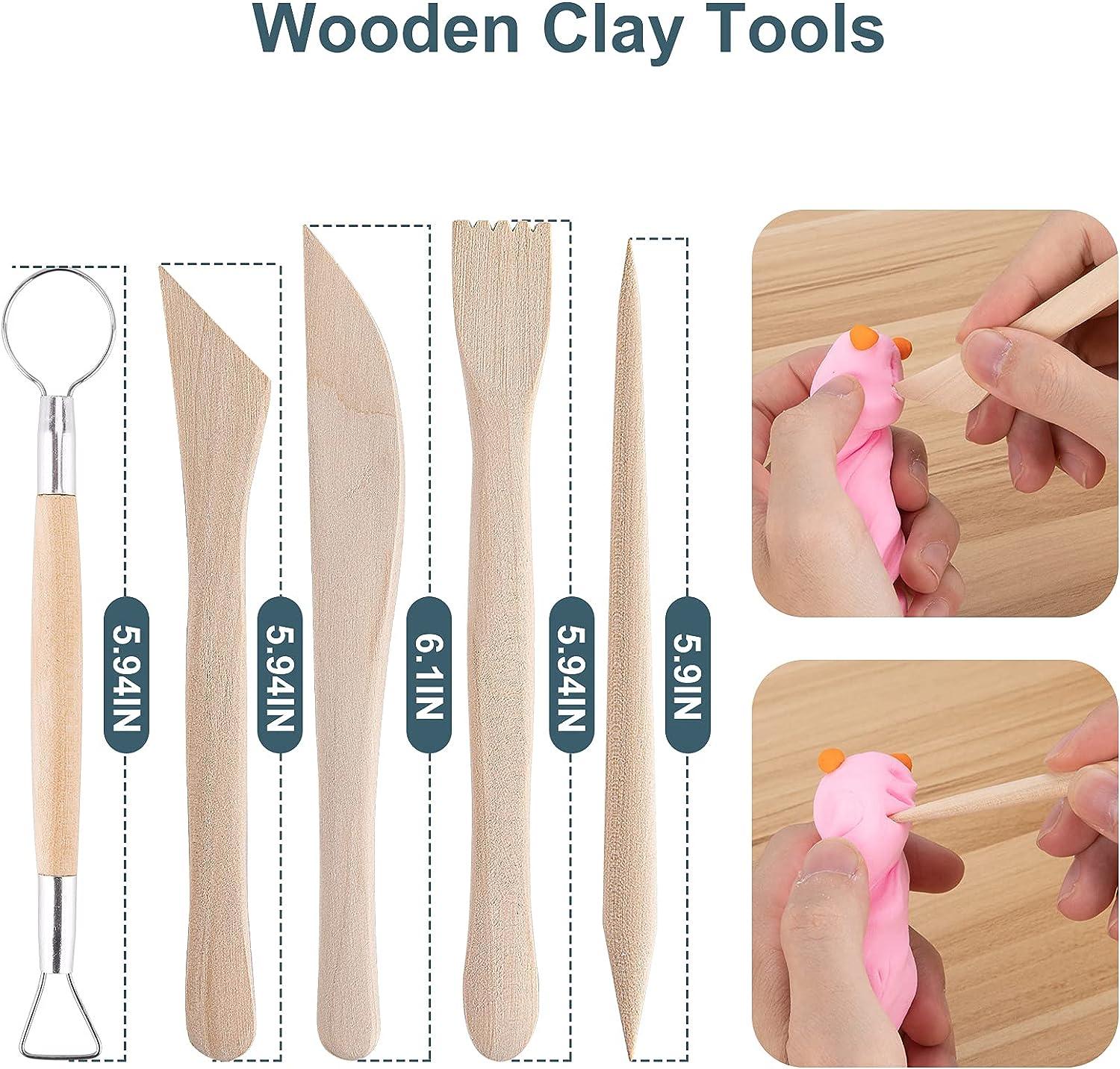 Clay Tools Kit 24 PCS Polymer Clay Tools Ceramics Clay Sculpting Tools Kits  Air Dry Clay Tool Set for Adults Kids Pottery Craft Baking Carving Drawing  Dotting Molding Modeling Shaping