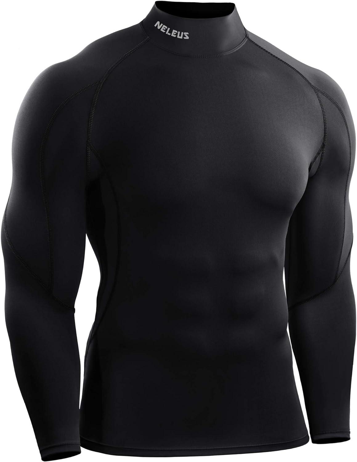 Neleus Men's 3 Pack Compression Workout Long Sleeve Shirts,5030,Black (Red  Stripe),Grey,White,US M,EU L : : Clothing, Shoes & Accessories