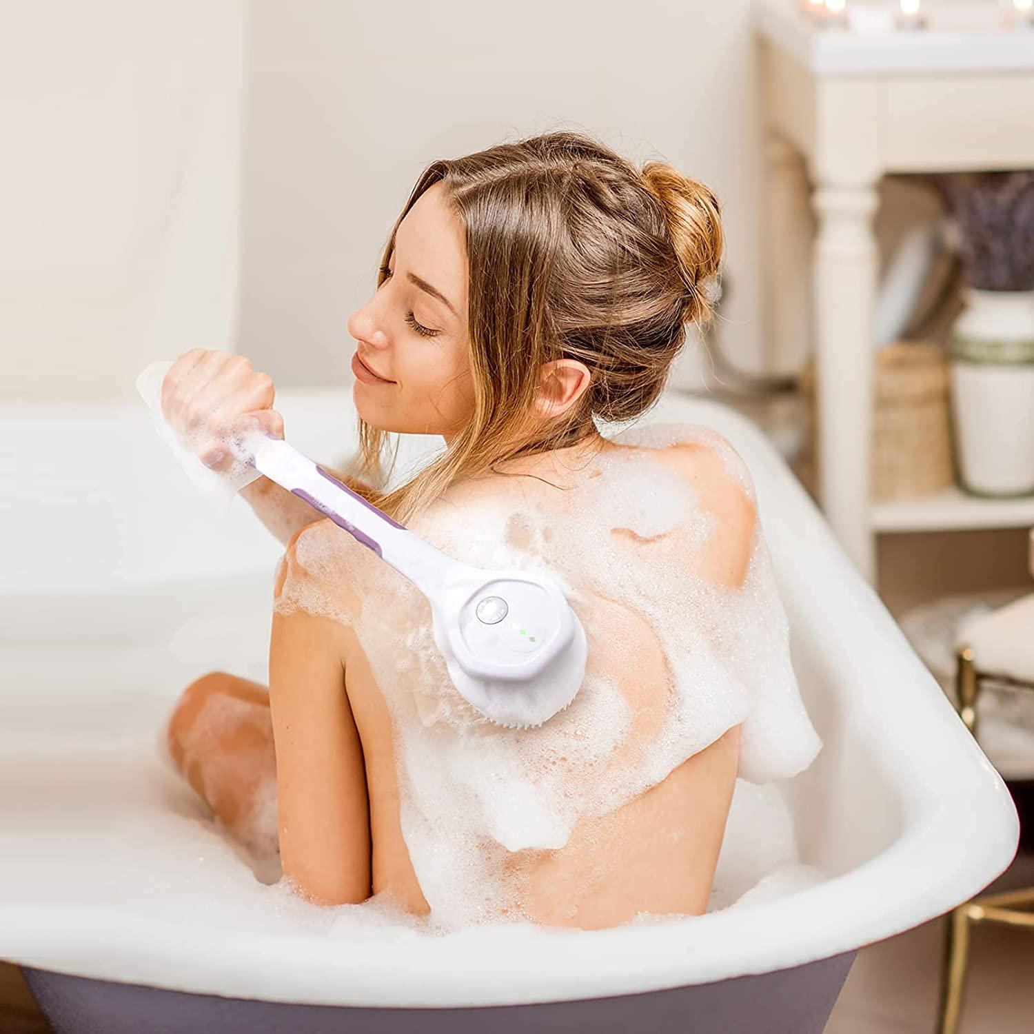 Long Handle Bath Body Brush Soft Back Shower Exfoliating Skin Scrubber  Massager