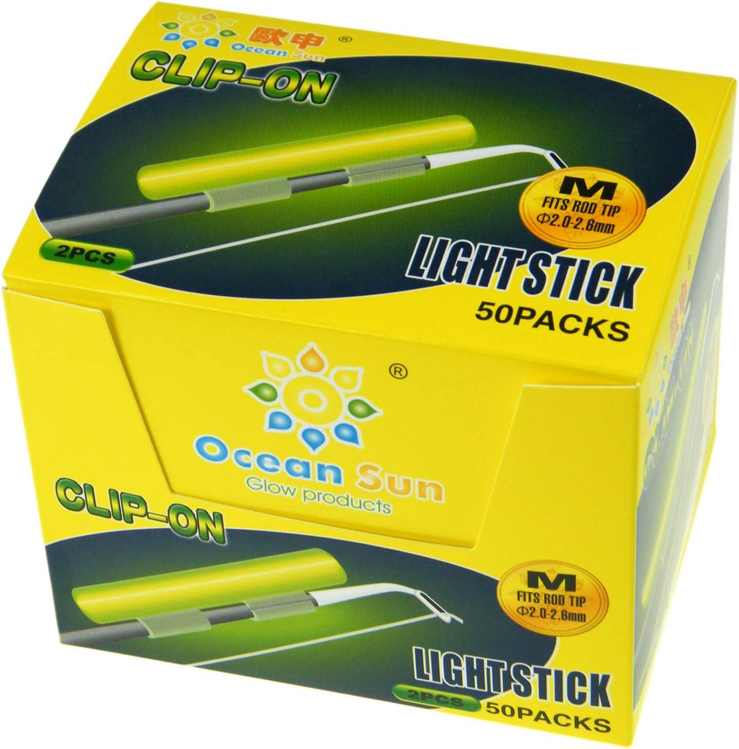 20pcs Night Fishing Rod Tip Light Holder Clip Fishing Rods Feeder  Fluorescent Light Glow Stick Outdoor