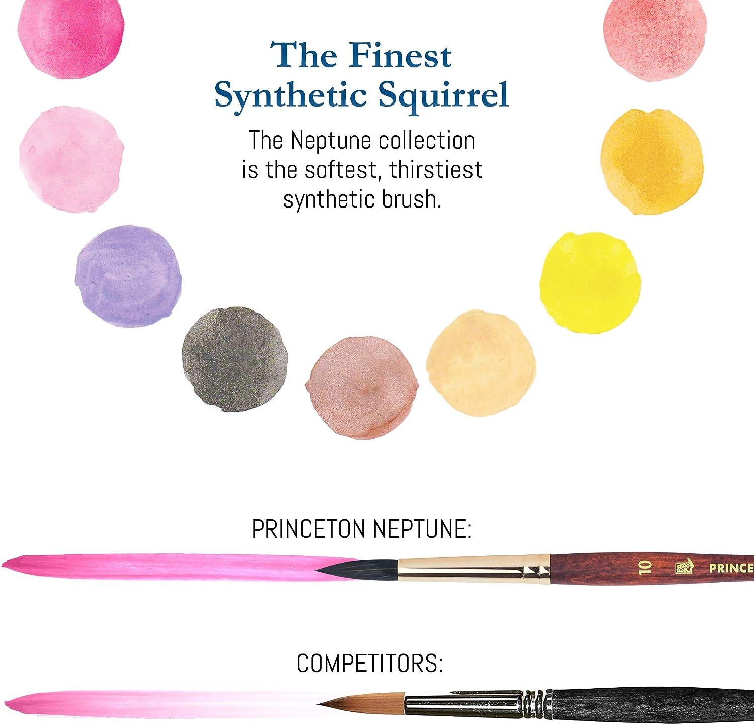 Princeton Brush Neptune Synthetic Squirrel Watercolor Round Brush - 6